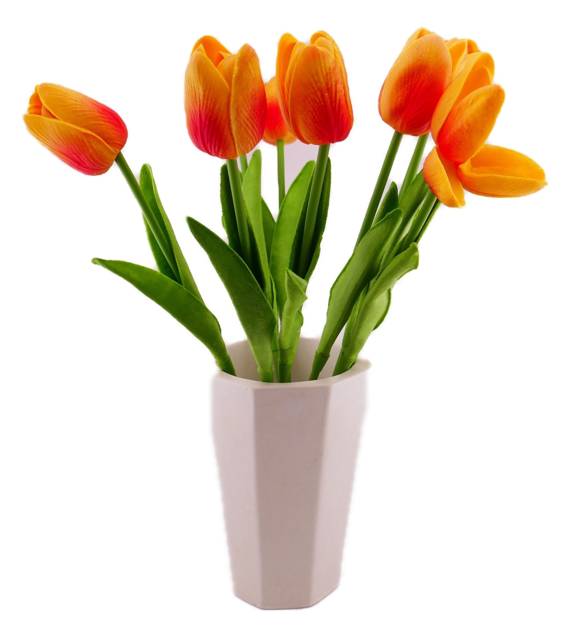 8 - sided Stone Vase hand made 15cm 1.2kg with Storycard - FriendlyTradingCo