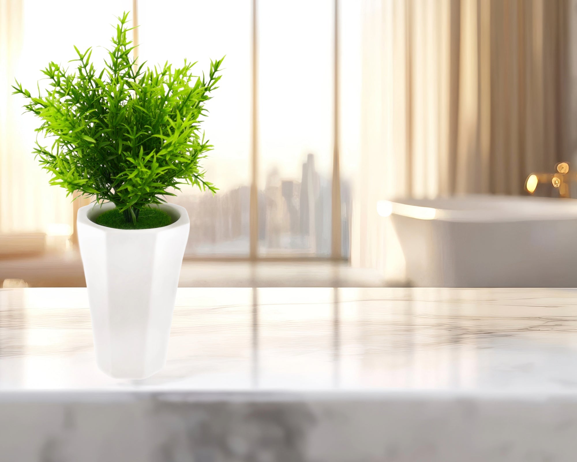 8 - sided Stone Vase hand made 15cm 1.2kg with Storycard - FriendlyTradingCo