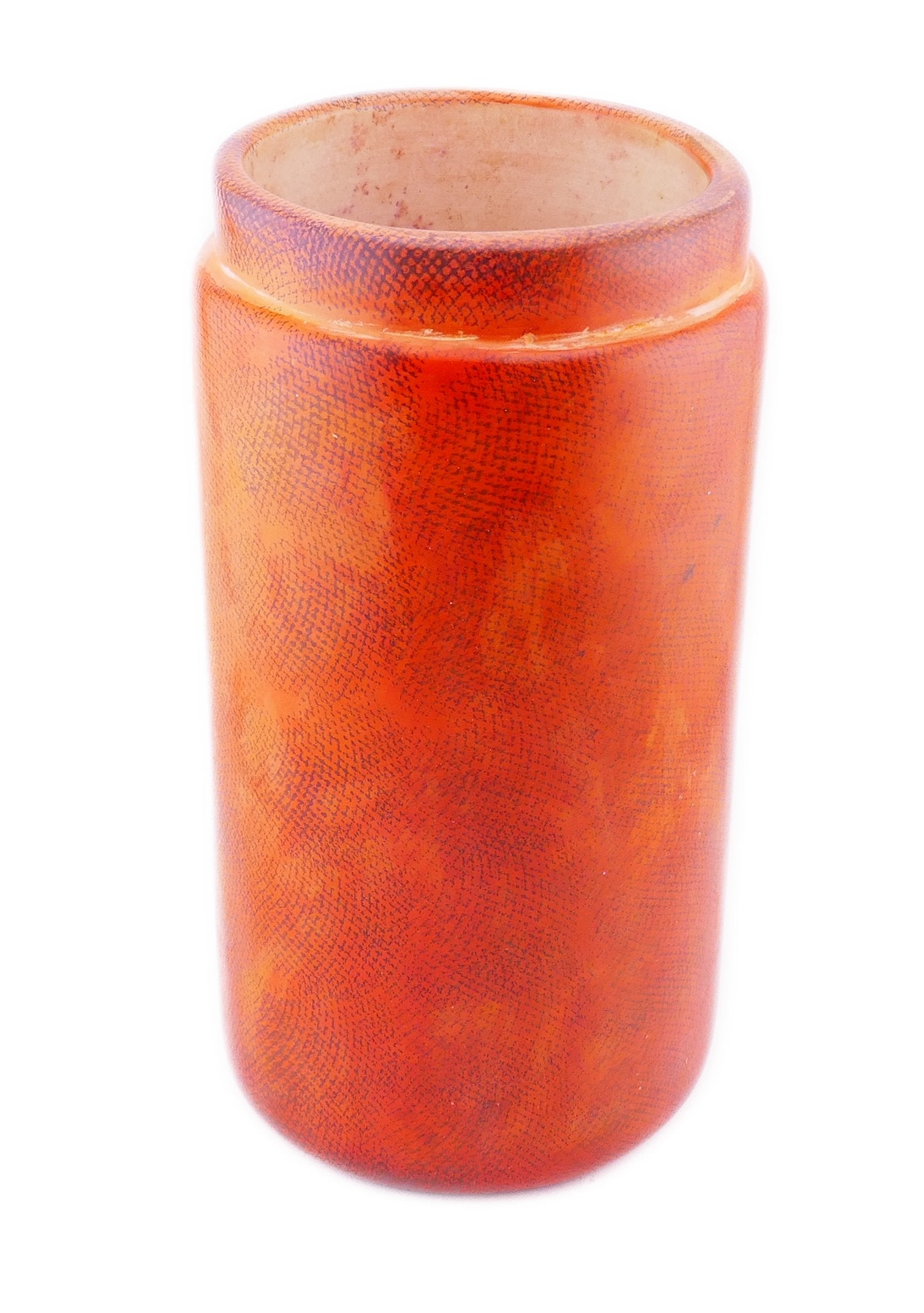 Stone Wine Cooler Classic design hand made 20cm with Storycard Burnt Orange