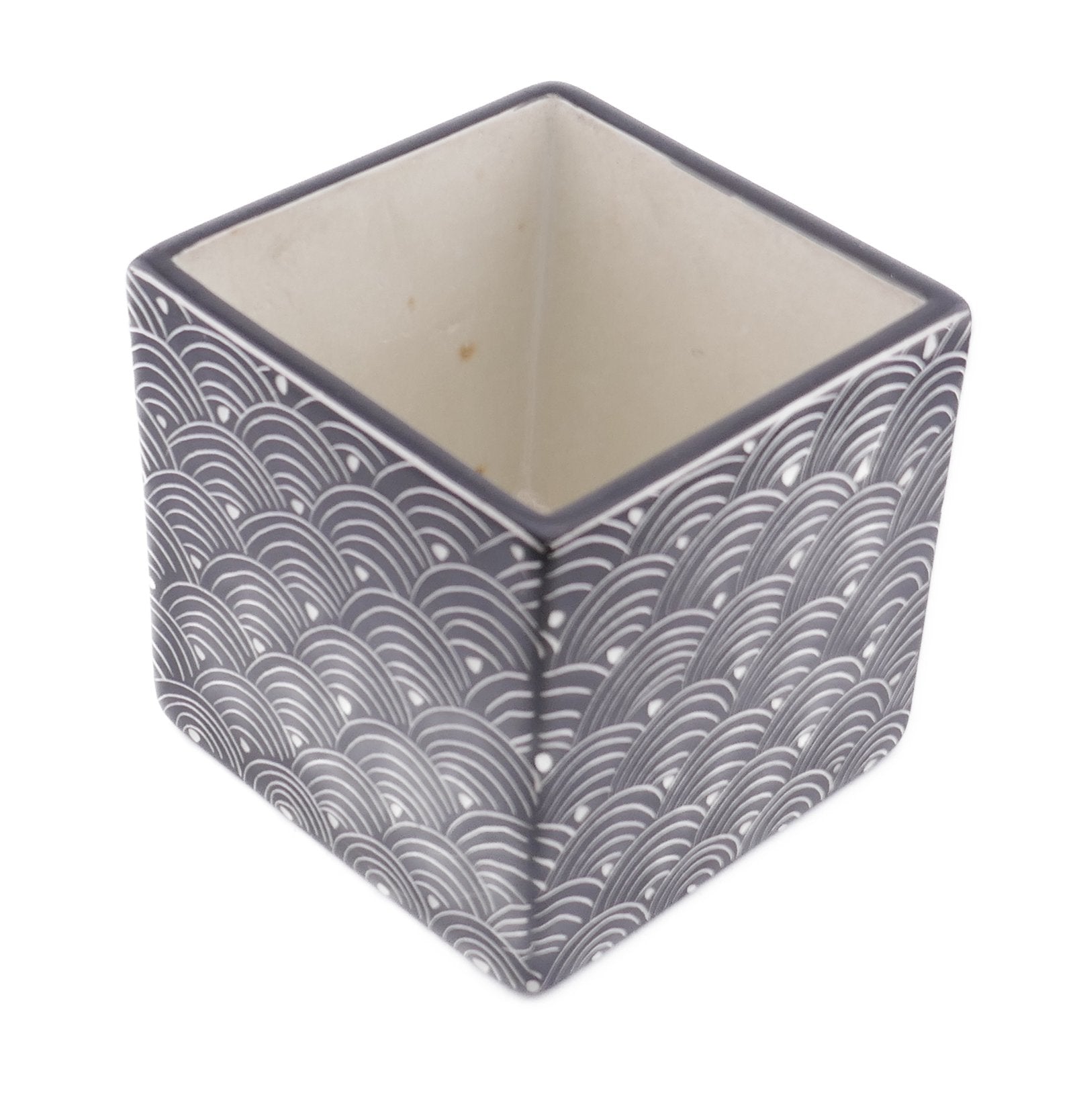 Cube Stone Planter handcrafted // 10cm with Storycard // Many colours