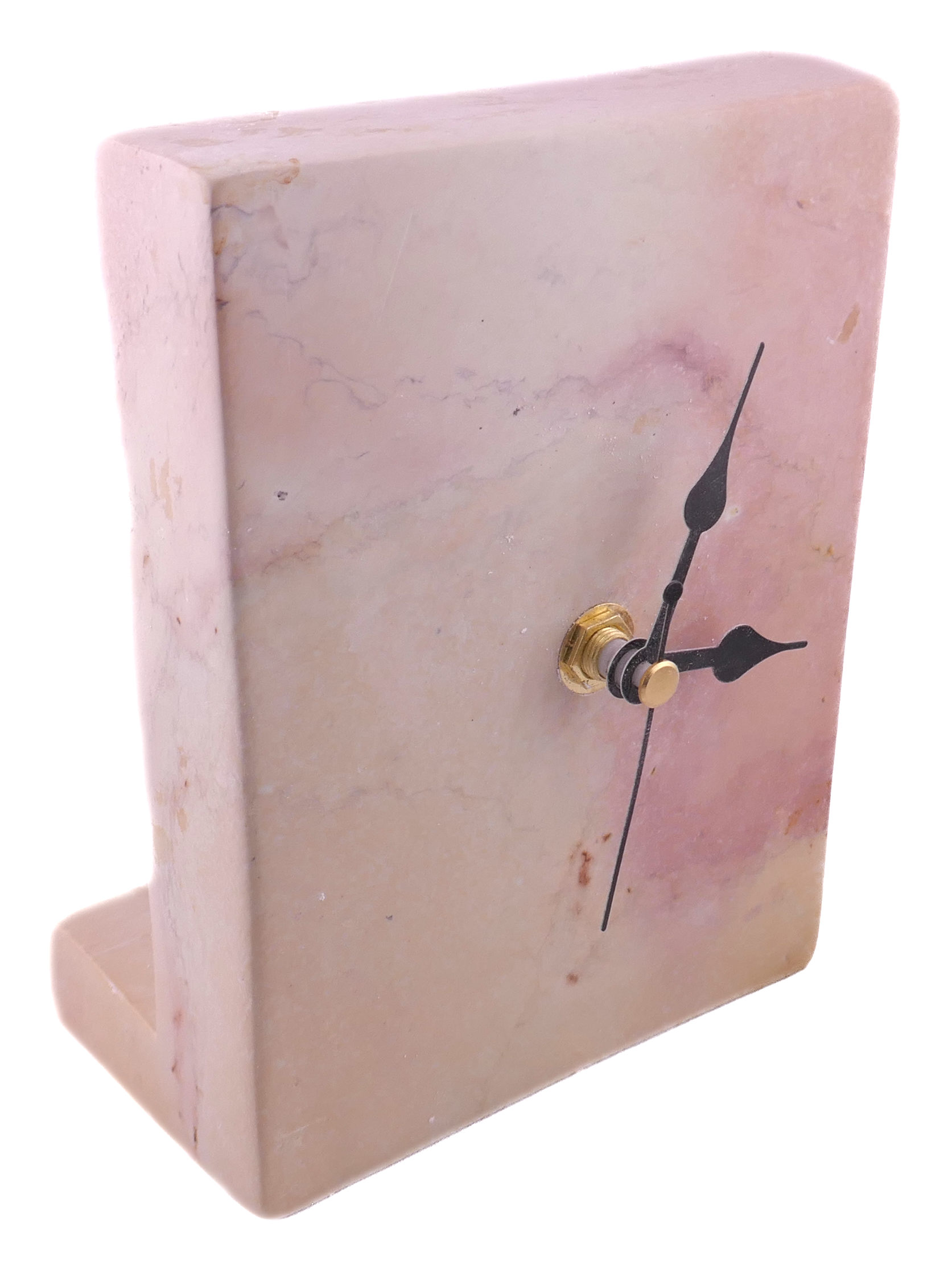 Hand‑Carved Soapstone Standing Clock – African Design, Solid Natural Stone, Quartz Movement, 1.3 kg Freestanding Home Décor