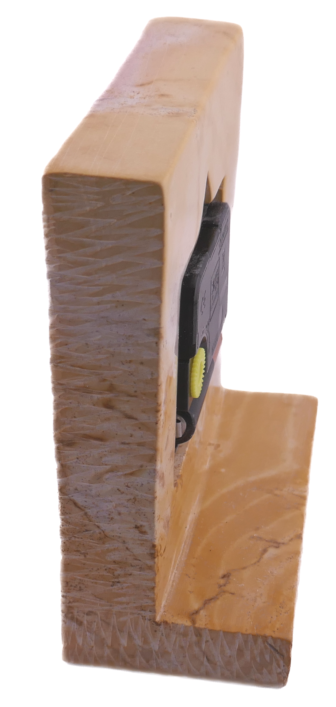 Hand‑Carved Soapstone Standing Clock – African Design, Natural Serrated Stone, Quartz Movement, 1.3 kg Freestanding Home Décor