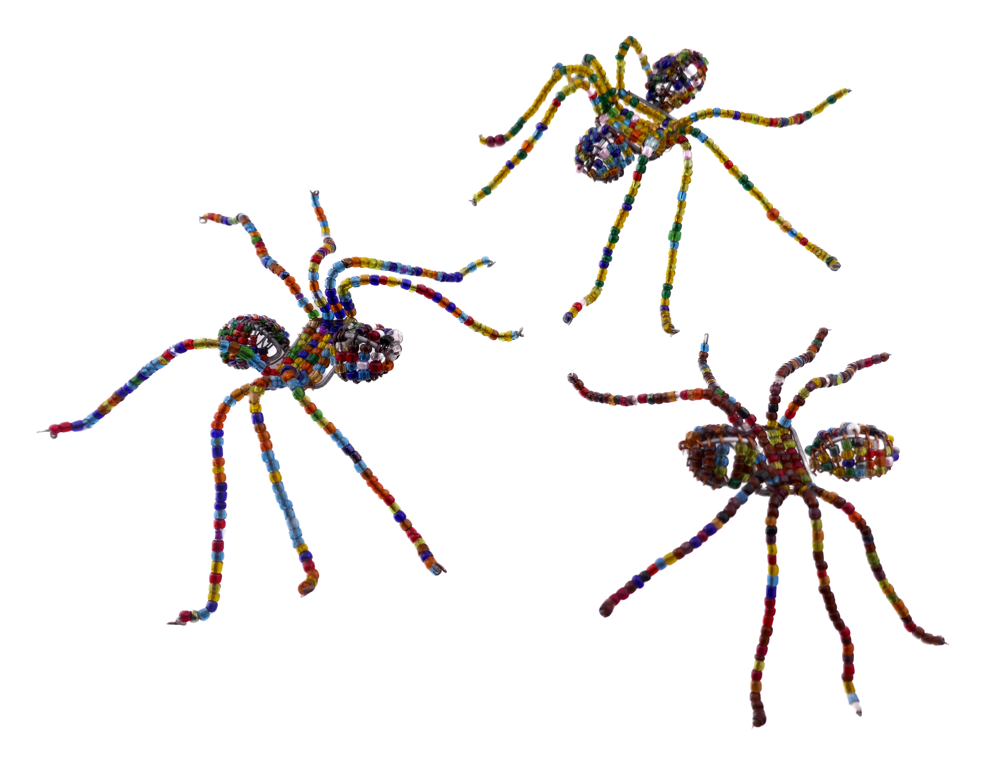 Hand‑Crafted Wire Spider’s Web with Colourful Spider 25 cm