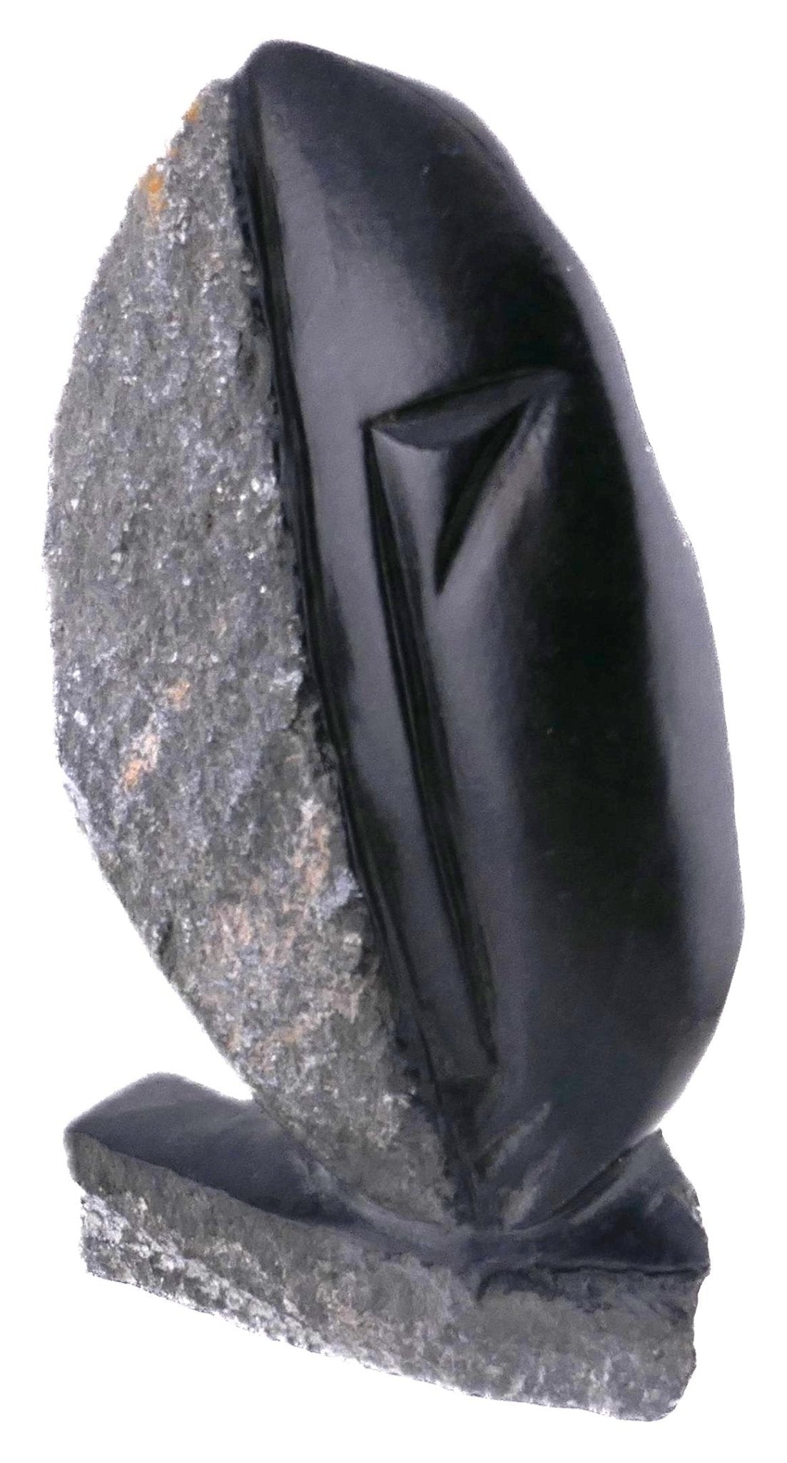 Abstract Face African Art Stone Sculpture // 15 cm, 2kg by Zimbabwe Shona Artists // with Storycard - FriendlyTradingCo