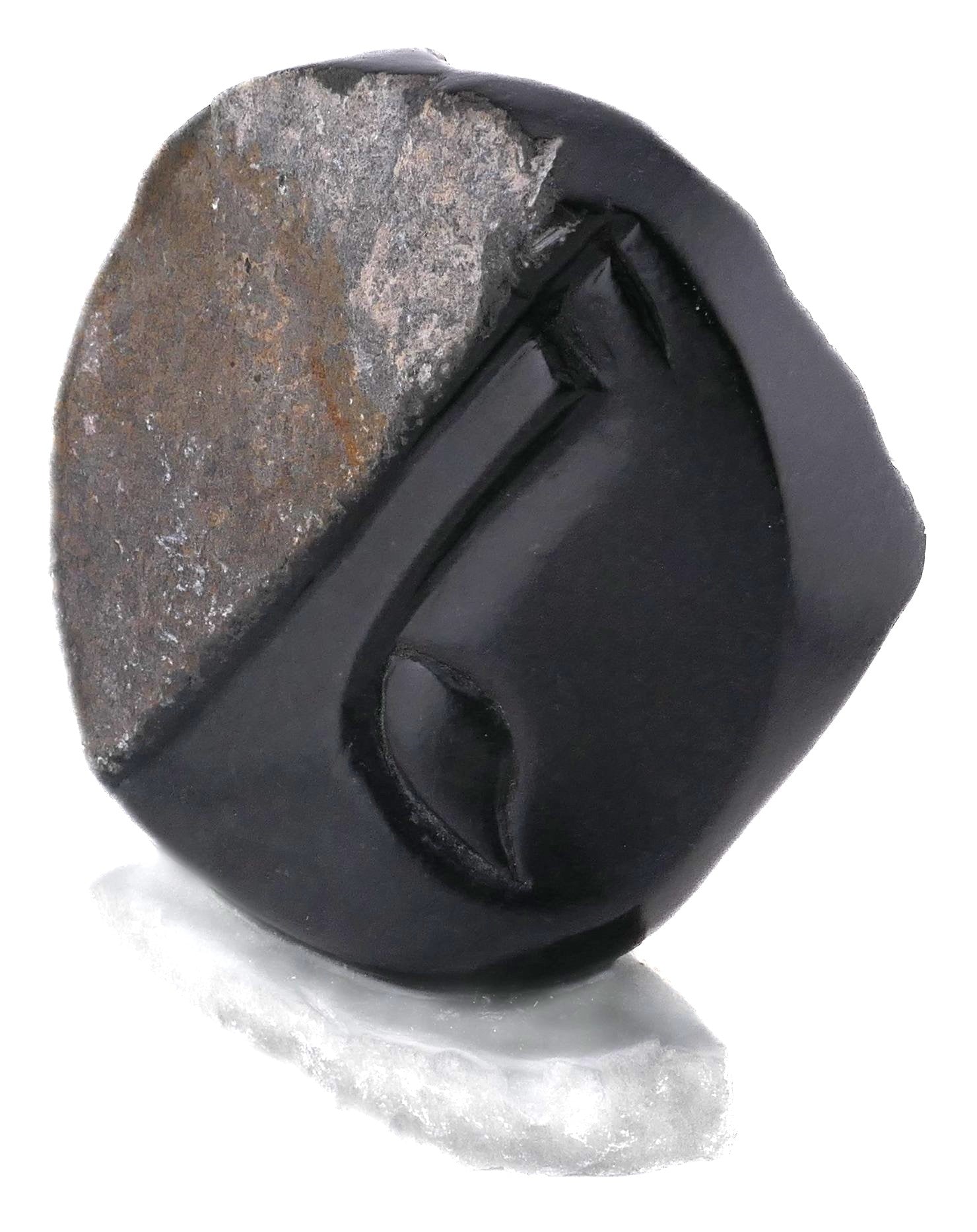 Abstract Face African Art Stone Sculpture // 17 cm, 2kg by Zimbabwe Shona Artists // with Storycard - FriendlyTradingCo