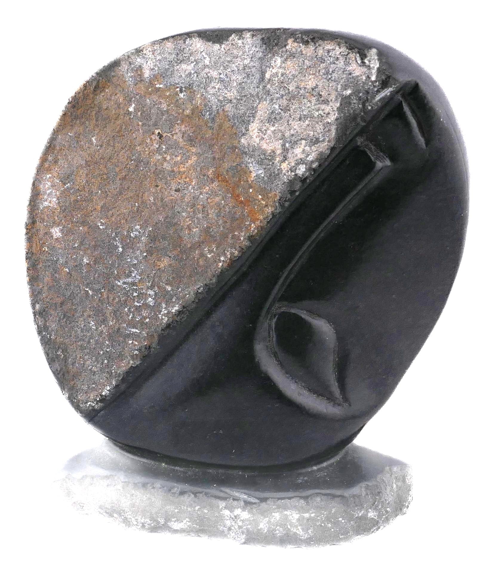 Abstract Face African Art Stone Sculpture // 17 cm, 2kg by Zimbabwe Shona Artists // with Storycard - FriendlyTradingCo