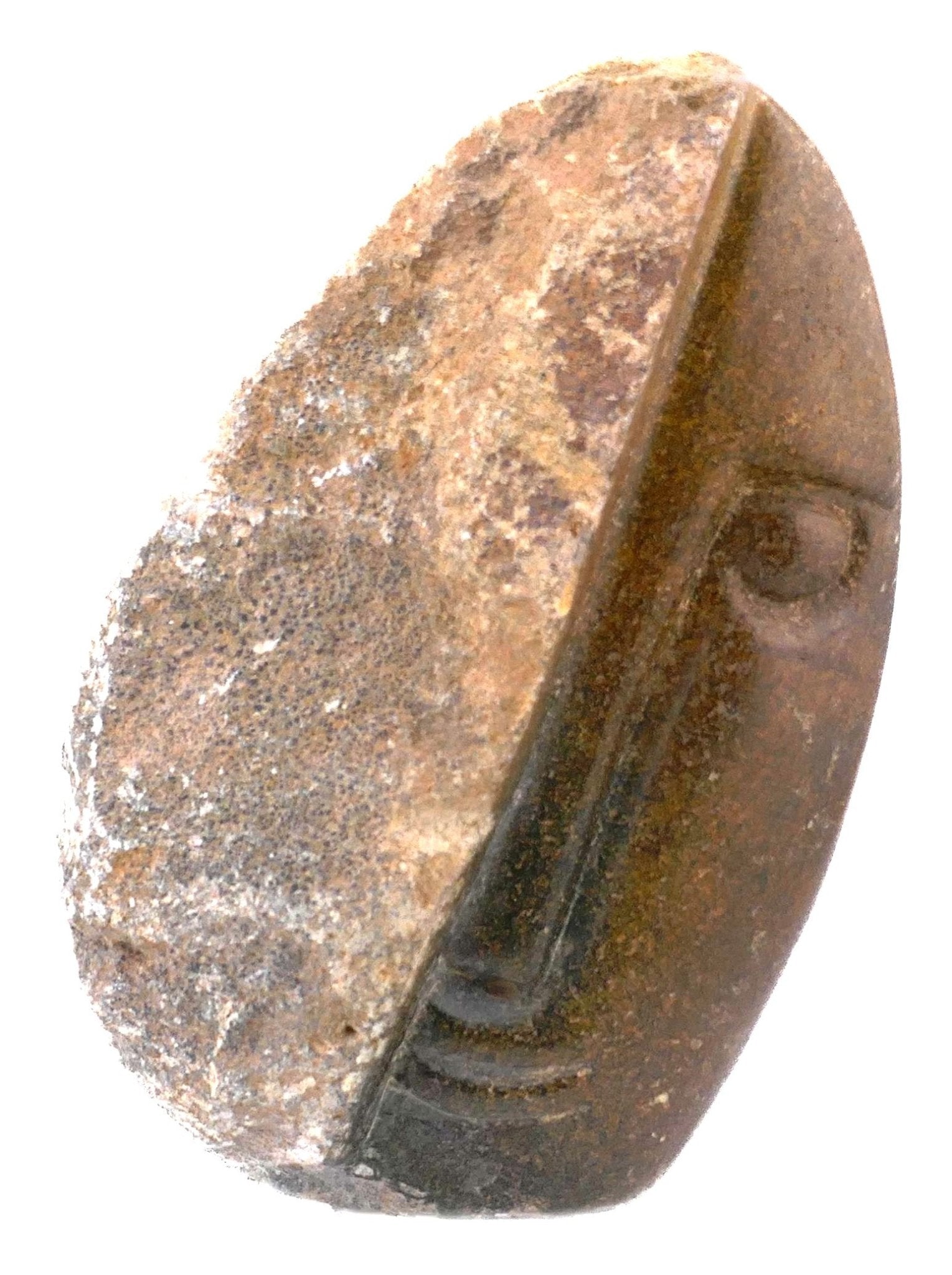 Abstract Face African Art Stone Sculpture // 19 cm, 2kg by Zimbabwe Shona Artists // with Storycard - FriendlyTradingCo