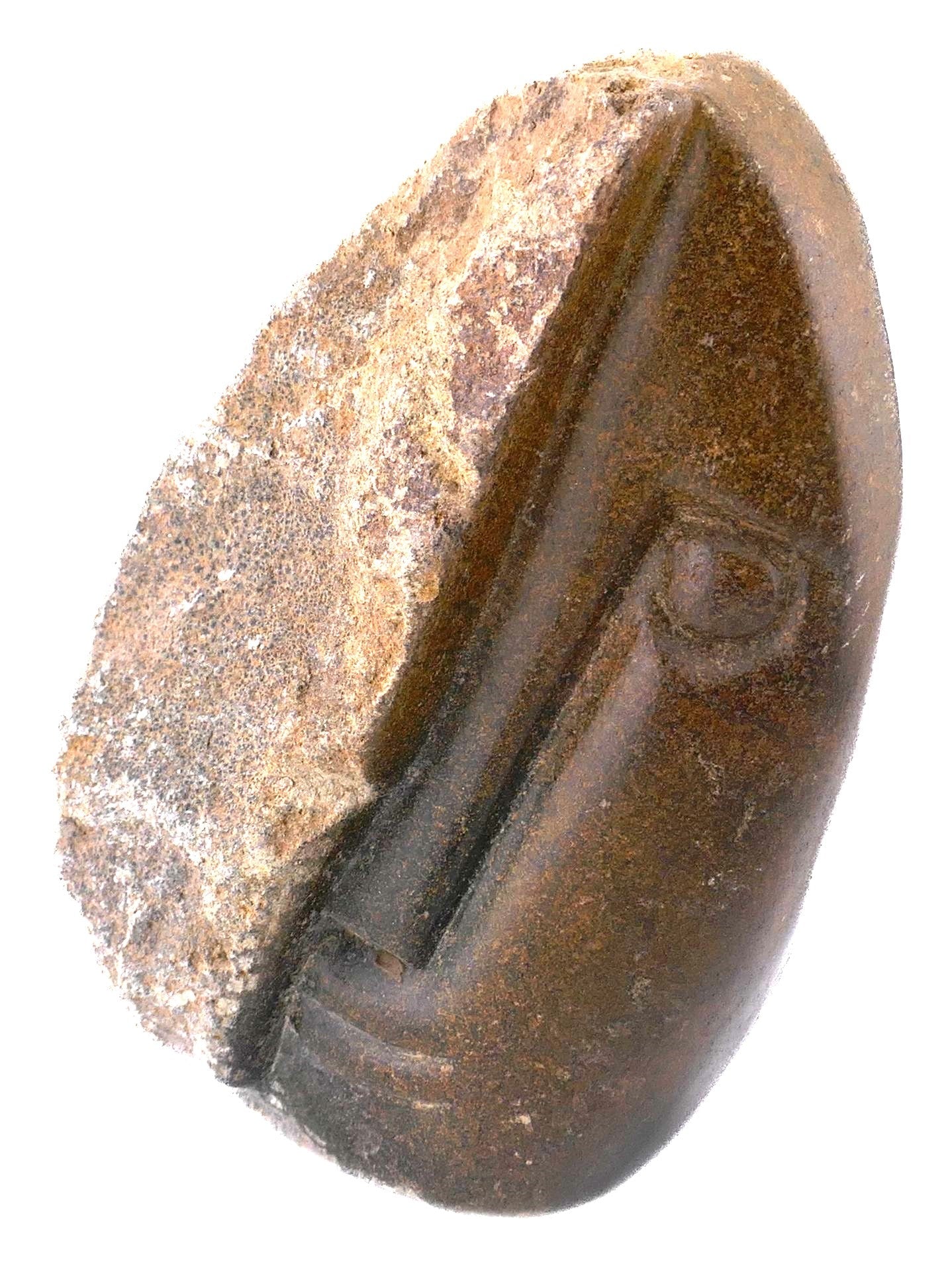 Abstract Face African Art Stone Sculpture // 19 cm, 2kg by Zimbabwe Shona Artists // with Storycard - FriendlyTradingCo