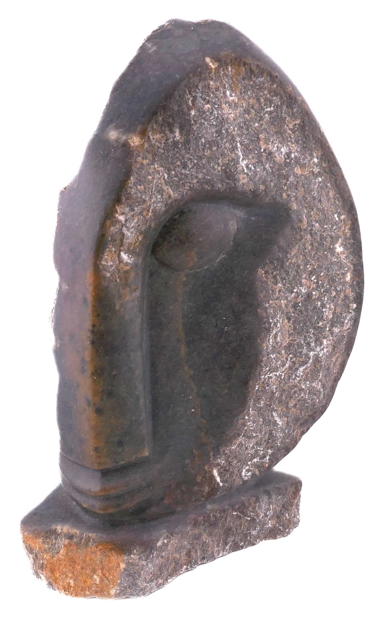 Abstract Face African Art Stone Sculpture21 cm, 2kg by Zimbabwe Shona Artists // with Storycard - FriendlyTradingCo