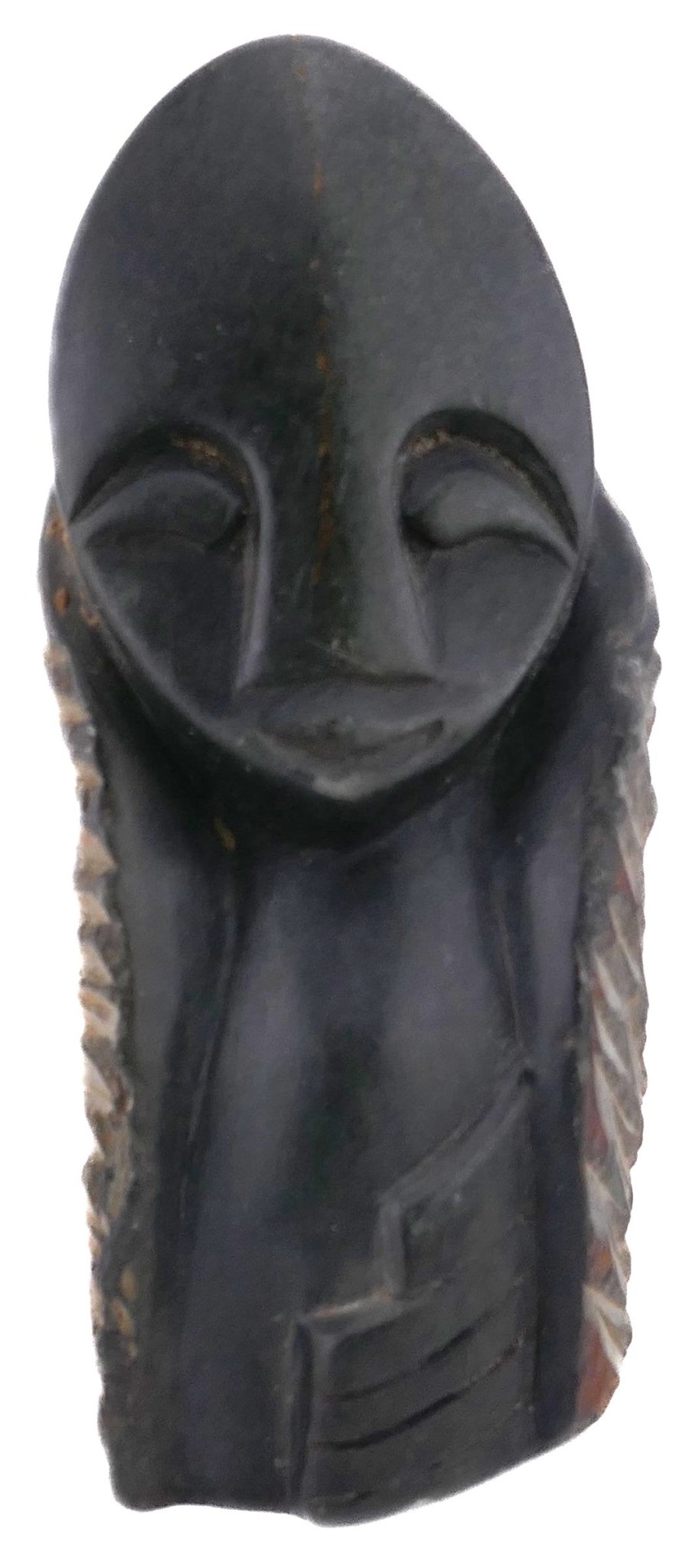 Abstract Wise Thinker African Art Serpentine Sculpture 15 cm by Zimbabwe Shona Artists // with Storycard - FriendlyTradingCo