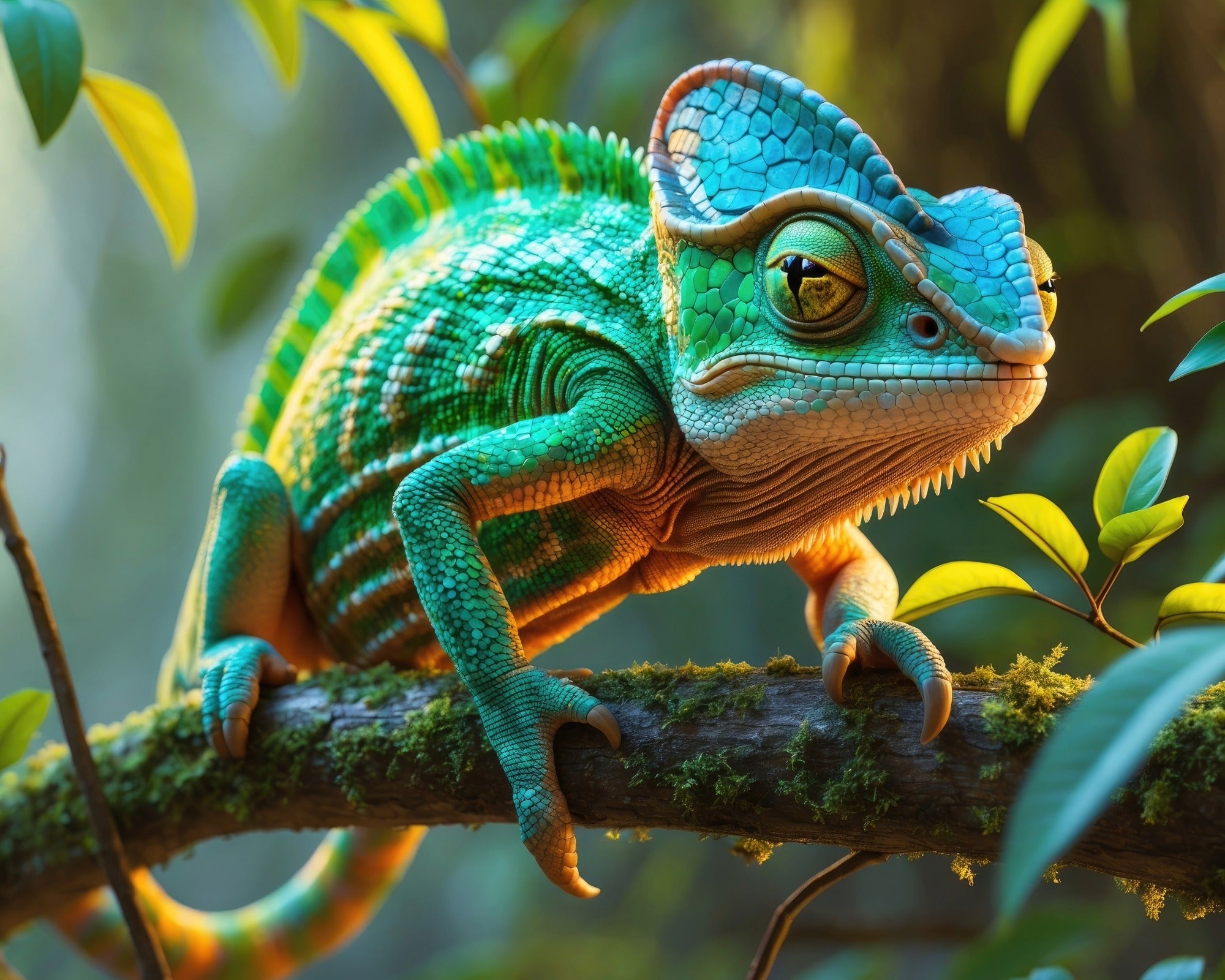 African Chameleon Lizard Sculpture in Serpentine Stone // Single / Double / Triple // with storycard - FriendlyTradingCo