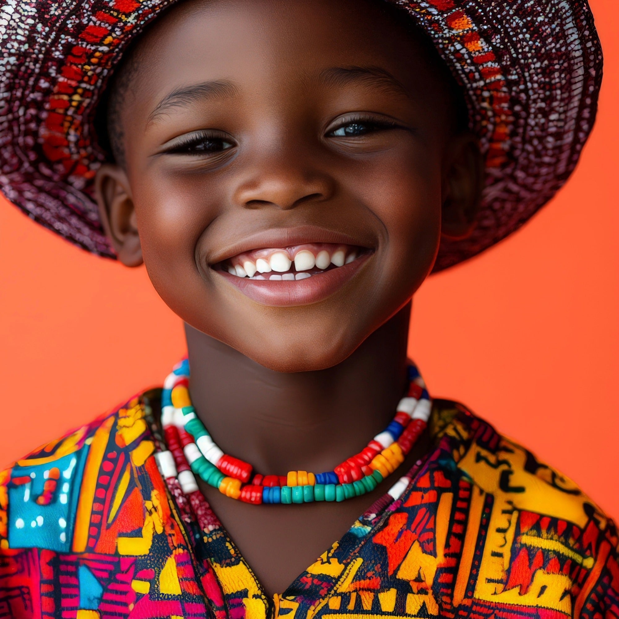 African Dashiki Shirt & Shorts set for Boys and Girls // White with African colours // Contemporary design // Ages from 8 - 14 depending on child`s size - FriendlyTradingCo