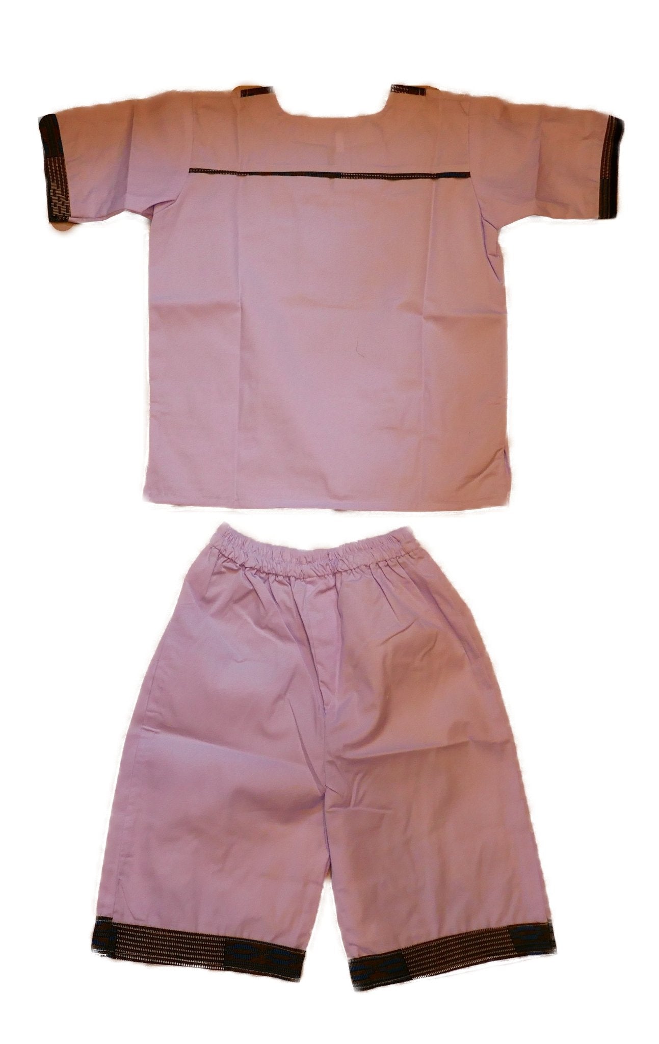 African Dashiki Shirt & Shorts set for Boys and Girls // White with African colours // Contemporary design // Ages from 8 - 14 depending on child`s size - FriendlyTradingCo