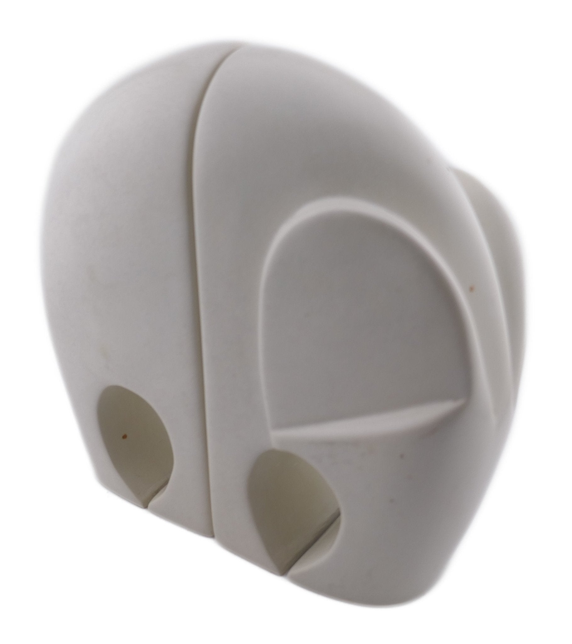 African Elephant Bookends - White // Contemporary Stone Sculptures 17cm // Handcrafted in Stone with Story - card - FriendlyTradingCo