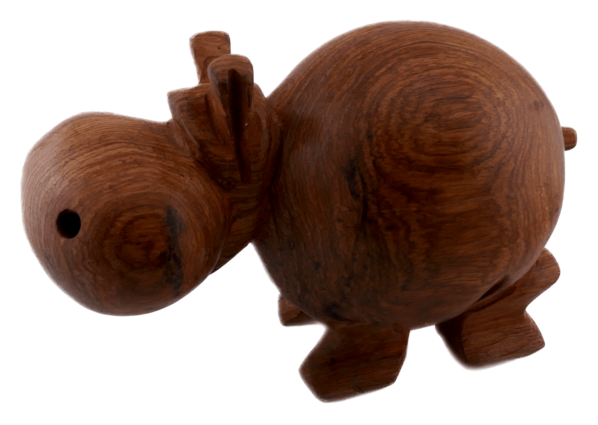 African Hippo, hand made wooden carving, made in Senegal, natural or black - FriendlyTradingCo