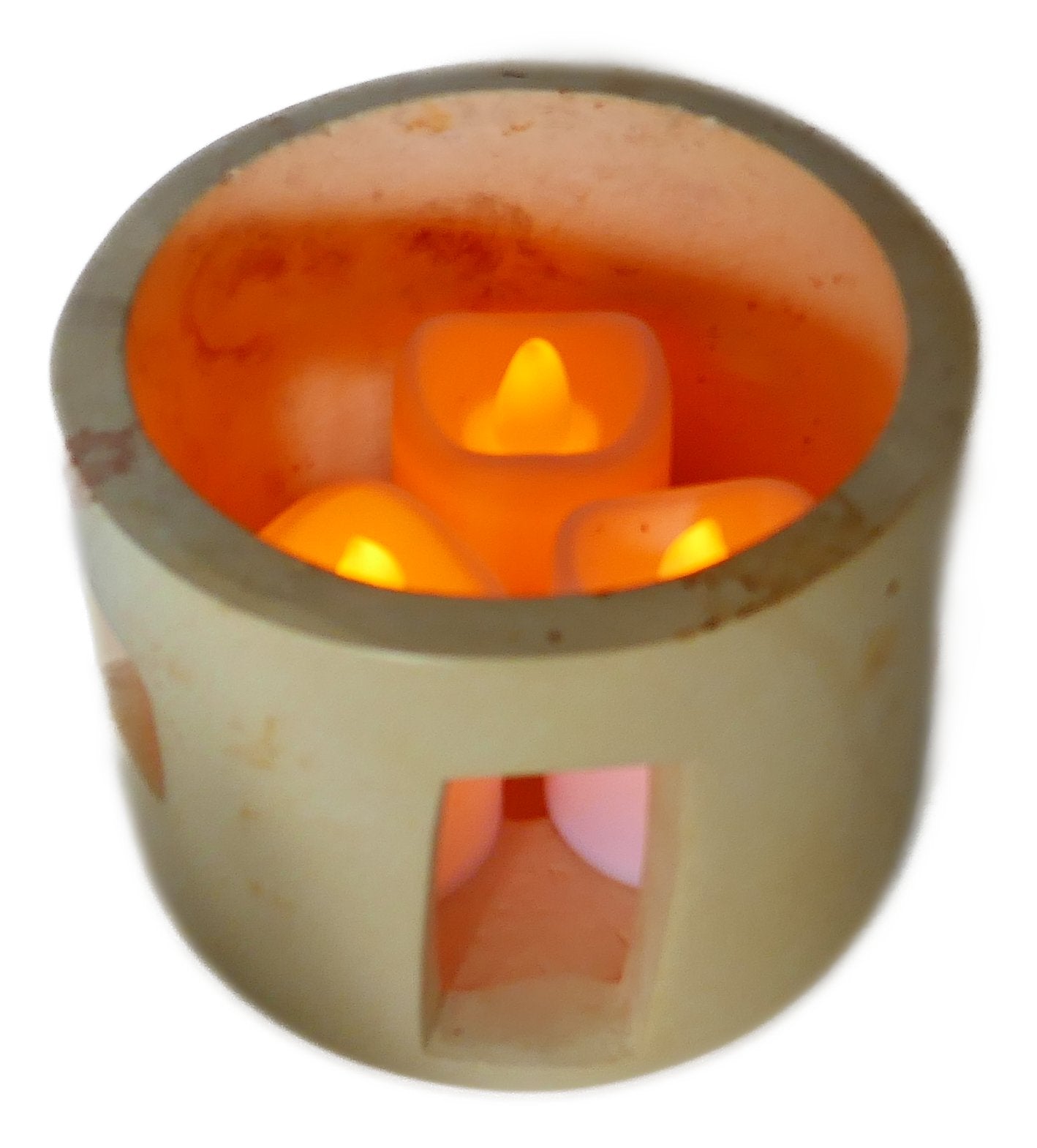 African Hut Design Tealight Candle Lamp hand made 15cm with Storycard - FriendlyTradingCo