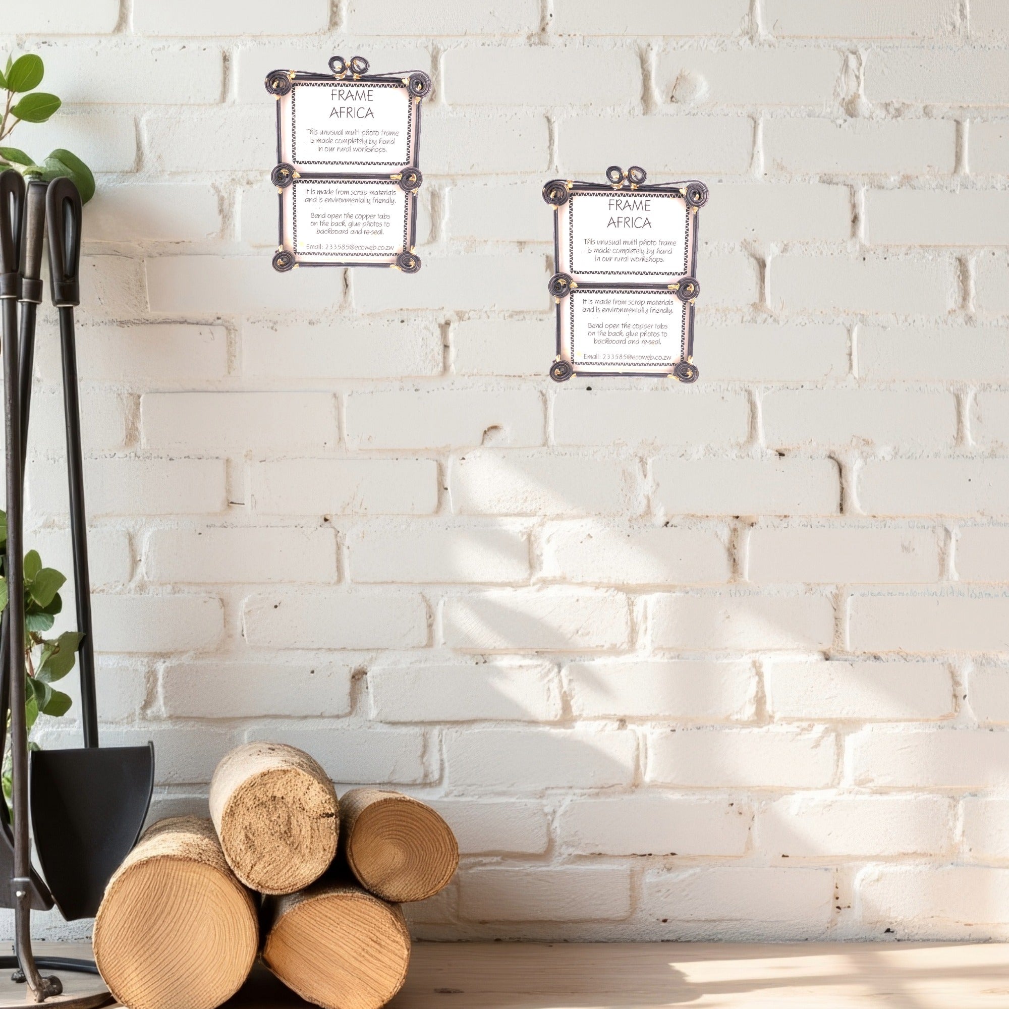 African Metal Photo Frame Circle of Life design // Several sizes // For Multiple photos // 6x 4 inch / 15 x 10 cm photos // 2 or 4 photos - FriendlyTradingCo