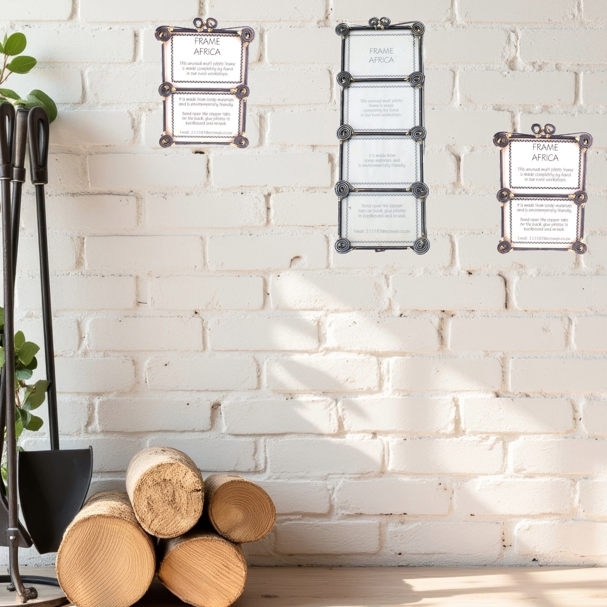 African Metal Photo Frame Circle of Life design // Several sizes // For Multiple photos // 6x 4 inch / 15 x 10 cm photos // 2 or 4 photos - FriendlyTradingCo