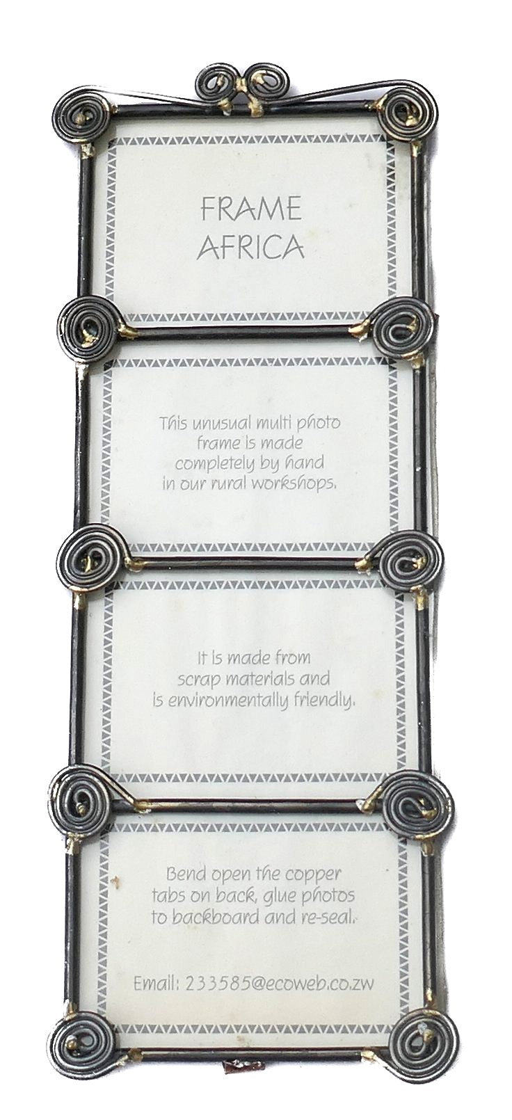 African Metal Photo Frame Circle of Life design // Several sizes // For Multiple photos // 6x 4 inch / 15 x 10 cm photos // 2 or 4 photos - FriendlyTradingCo