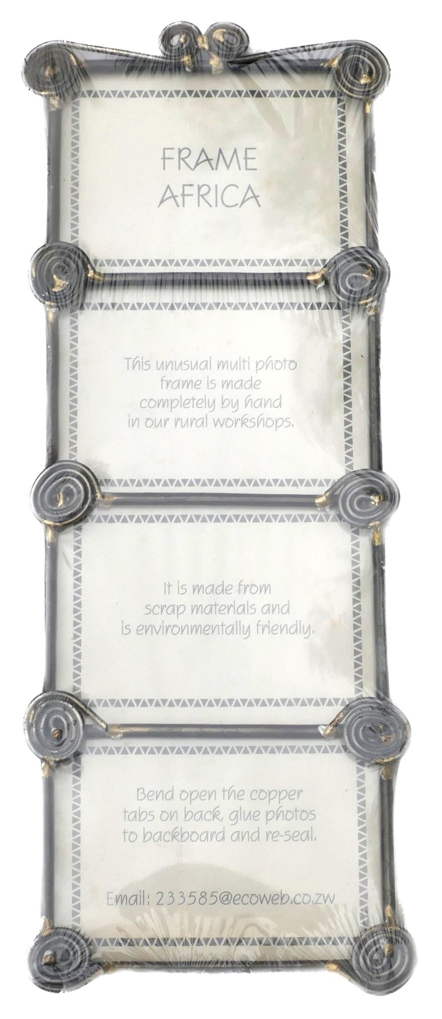 African Metal Photo Frame Circle of Life design // Several sizes // For Multiple photos // 6x 4 inch / 15 x 10 cm photos // 2 or 4 photos - FriendlyTradingCo