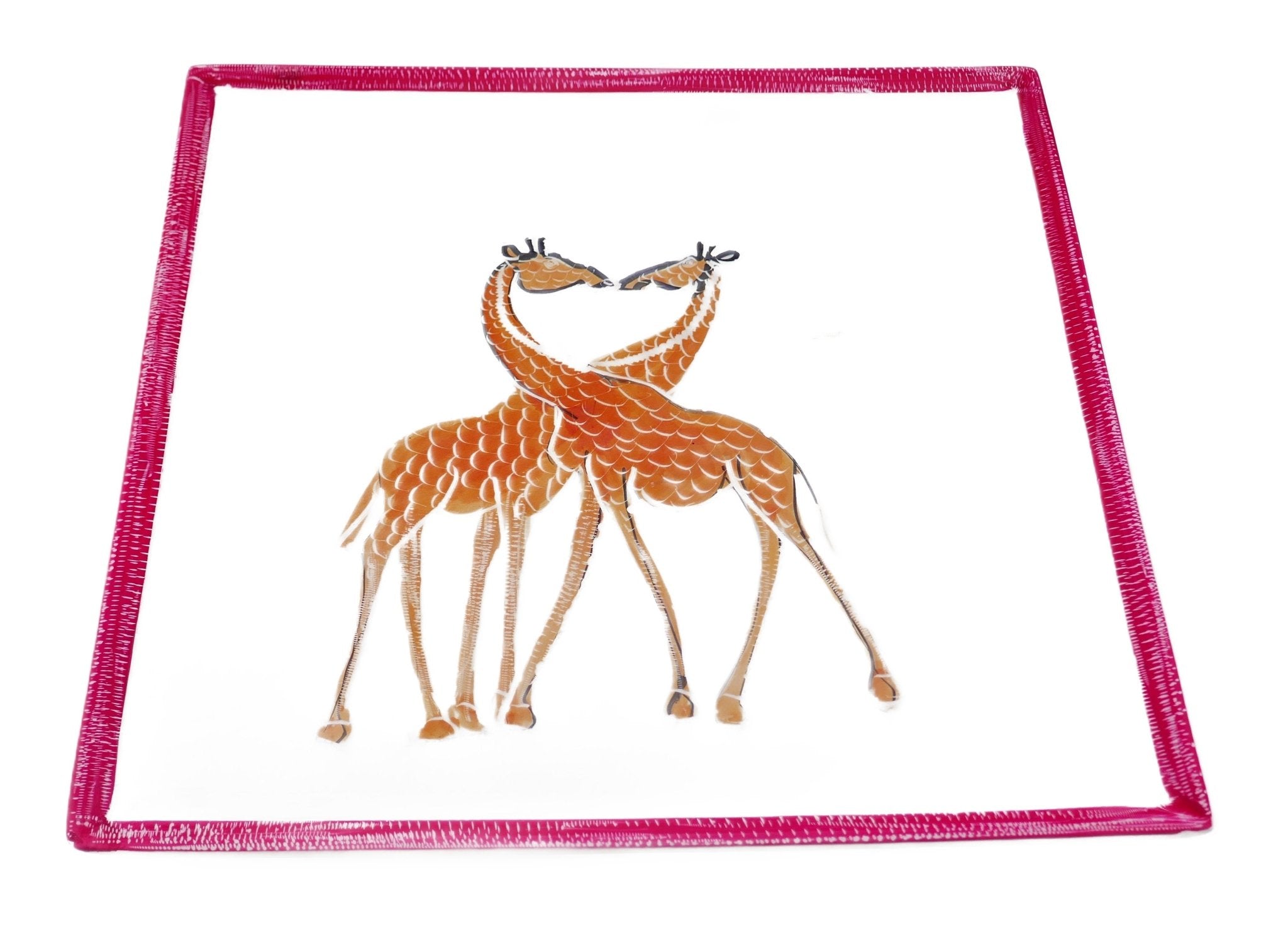 African Square Decorative Tray Server Fruit Bowl // Soapstone 10 inch 25cm // wildlife designs + storycard - FriendlyTradingCo