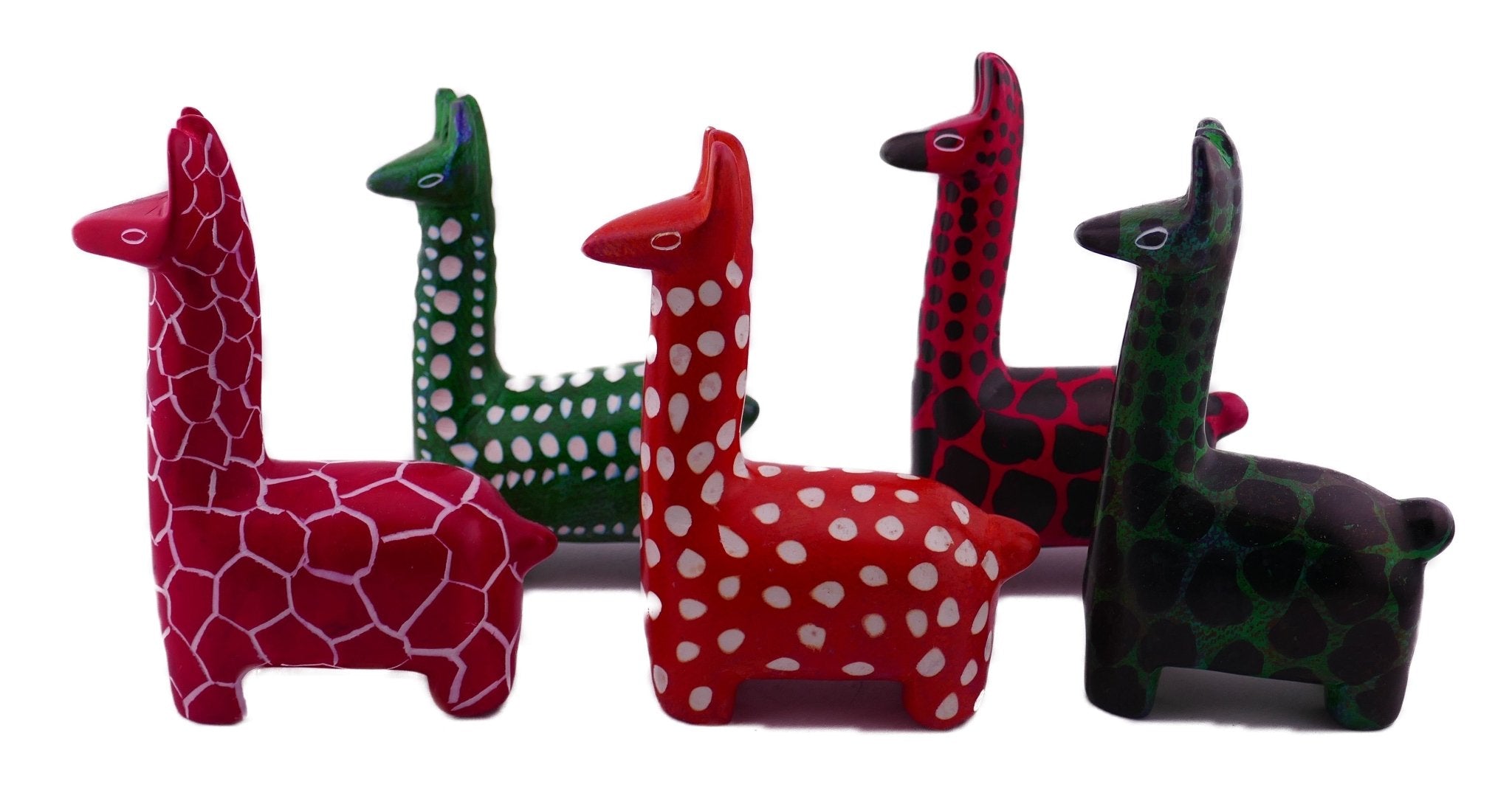 African Stone Alpaca // Llama Sculpture 7 x 5 cm // handcrafted in Africa +storycard - FriendlyTradingCo