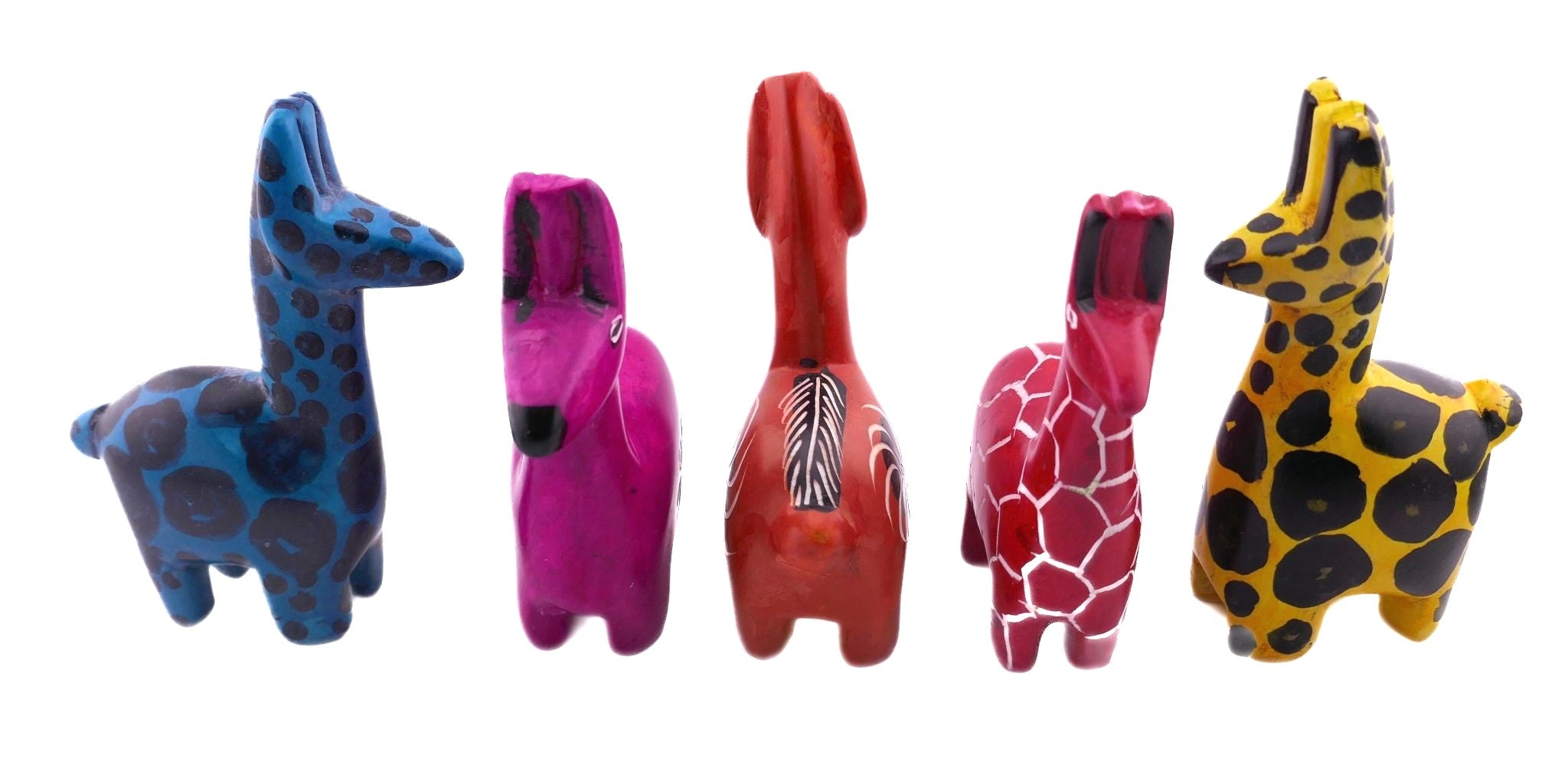 African Stone Alpaca // Llama Sculpture 8 x 6 cm // handcrafted in Africa +storycard - FriendlyTradingCo