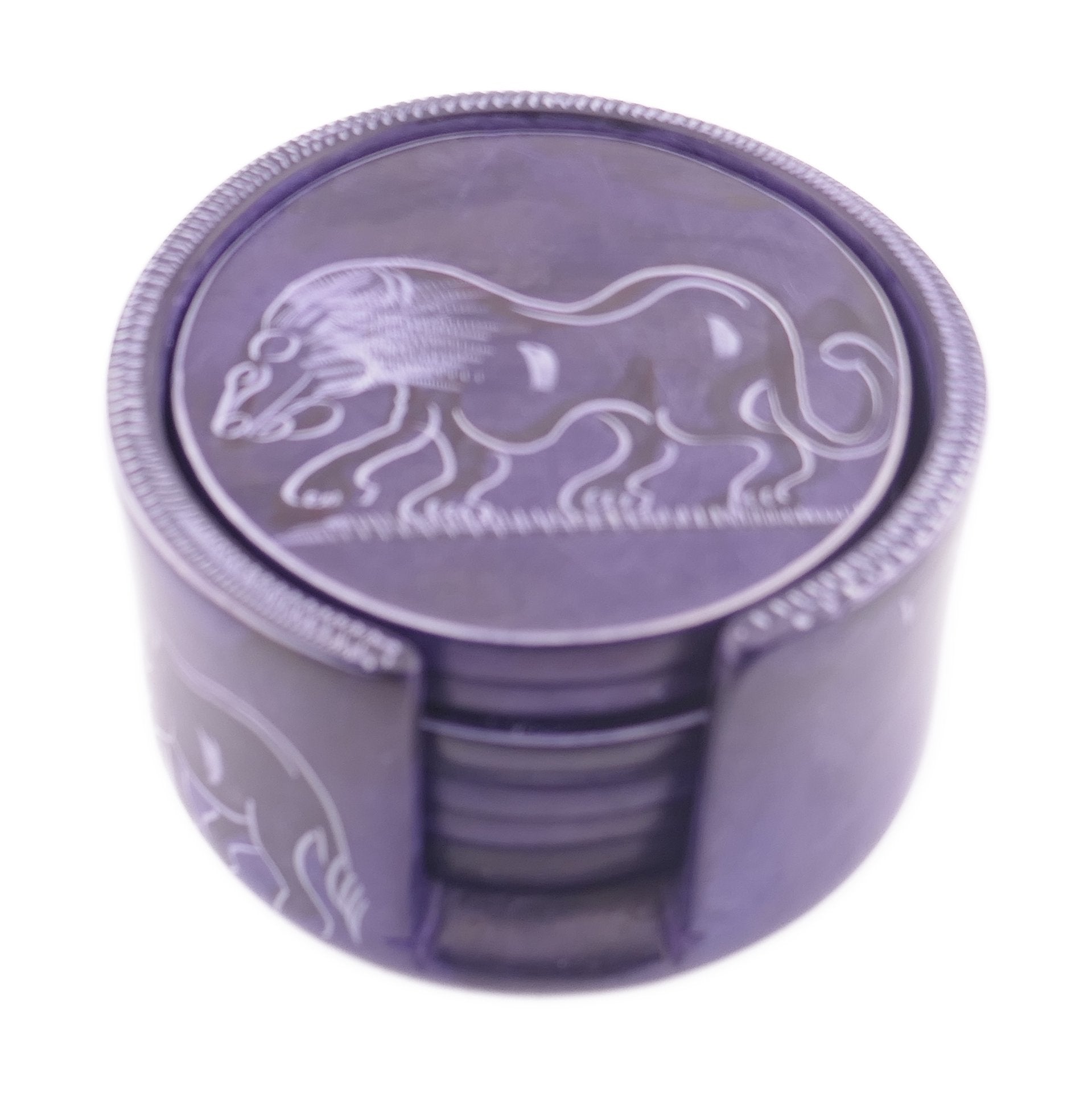 African Stone Coasters // Wild Animal Design // Hand Crafted Set of 6 Stone Drinks Coasters with Storycard // Various colours - FriendlyTradingCo