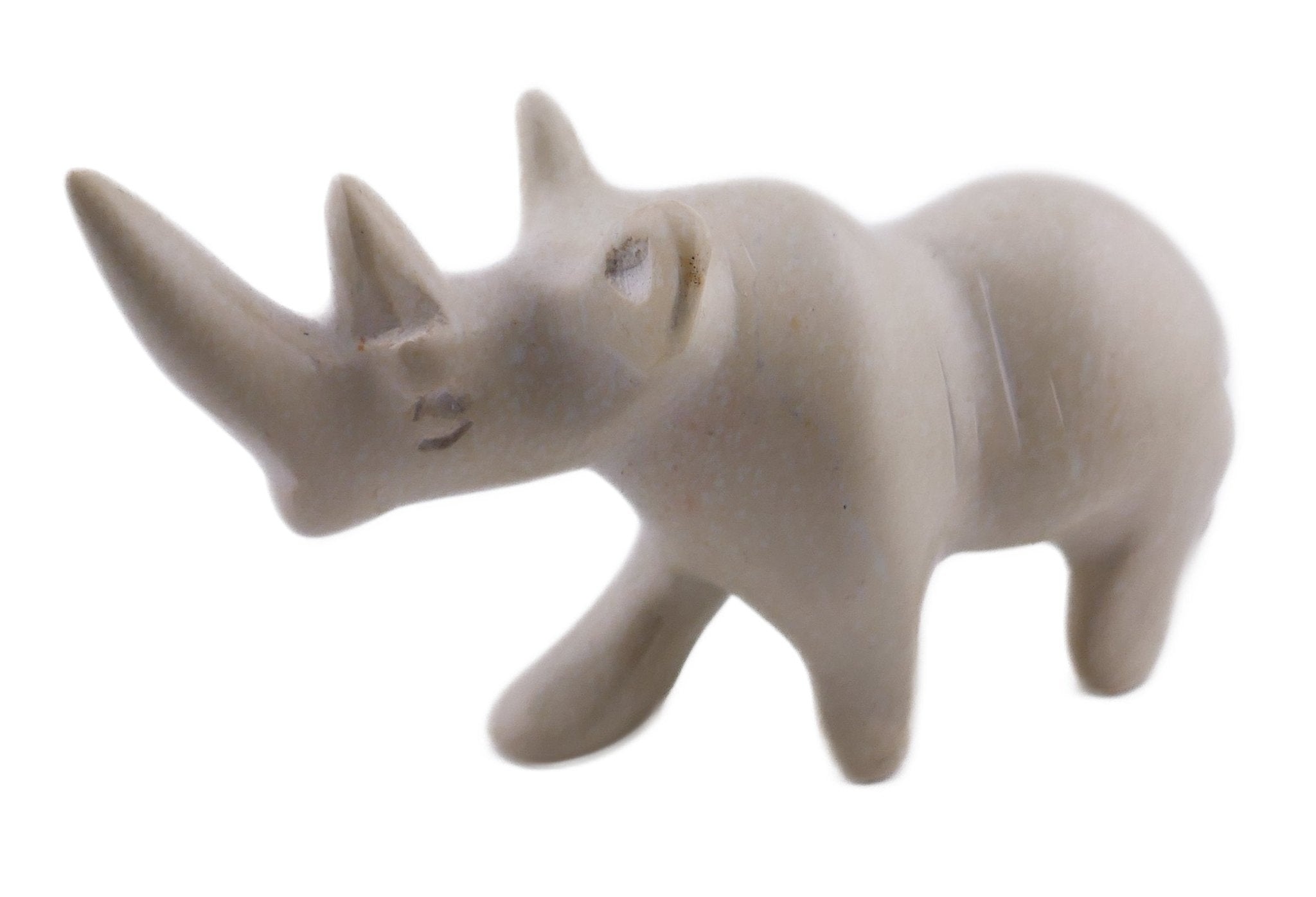 African Stone Rhino Sculpture // 20, 10 or 5 cm // Handcrafted - with storycard - FriendlyTradingCo