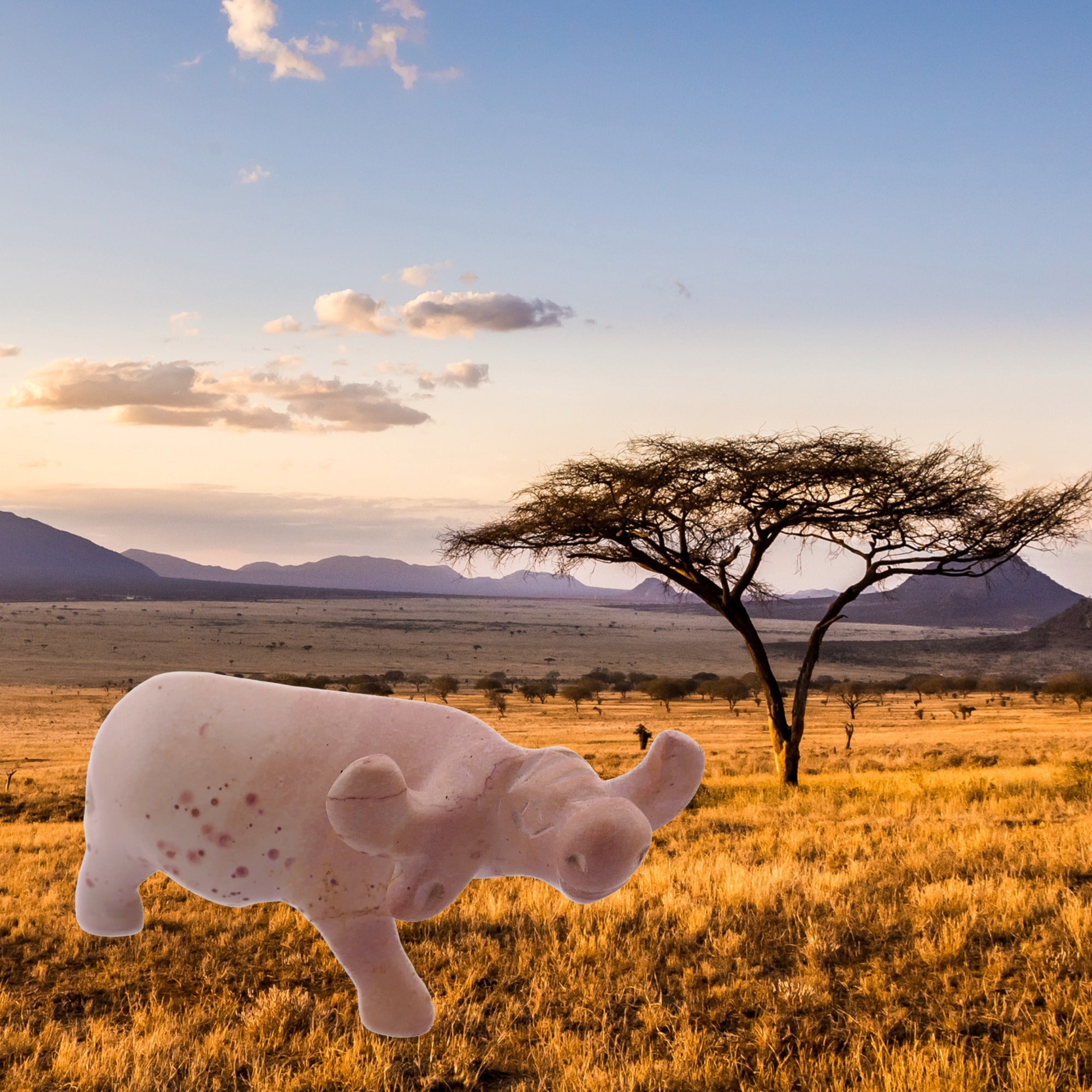 African Stone Water Buffalo Sculpture // 10 cm // handcrafted in Kenya // Big Five animal collection - FriendlyTradingCo