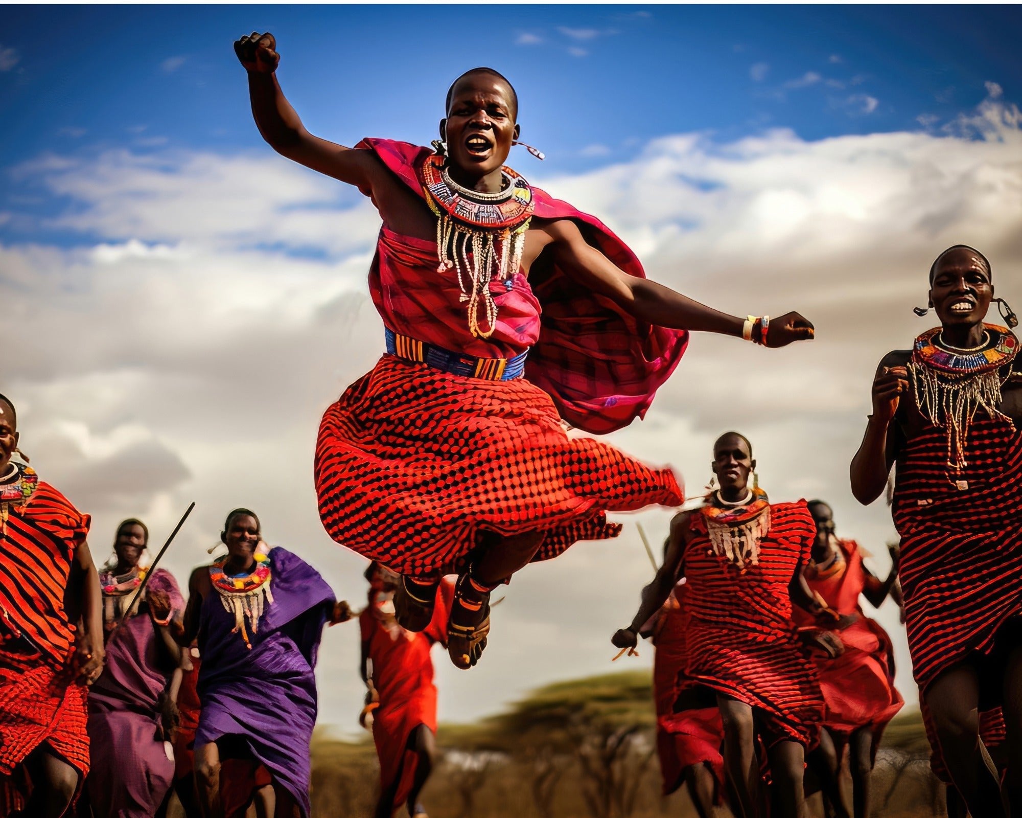 African Traditional Maasai Warrior Mask // Wooden Devil Mask // Passport Mask 12 cm // with Story - card - FriendlyTradingCo