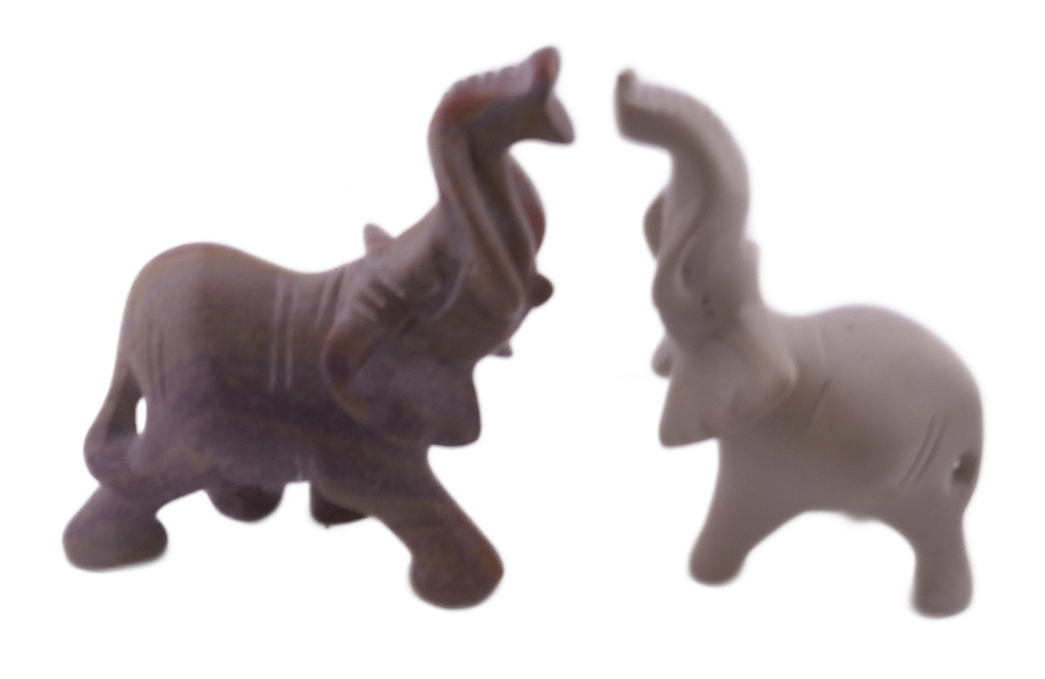 African Wild Animals in Soapstone // Lion Elephant Hippo Rhino // Small Figures 5cm with Storycard - FriendlyTradingCo