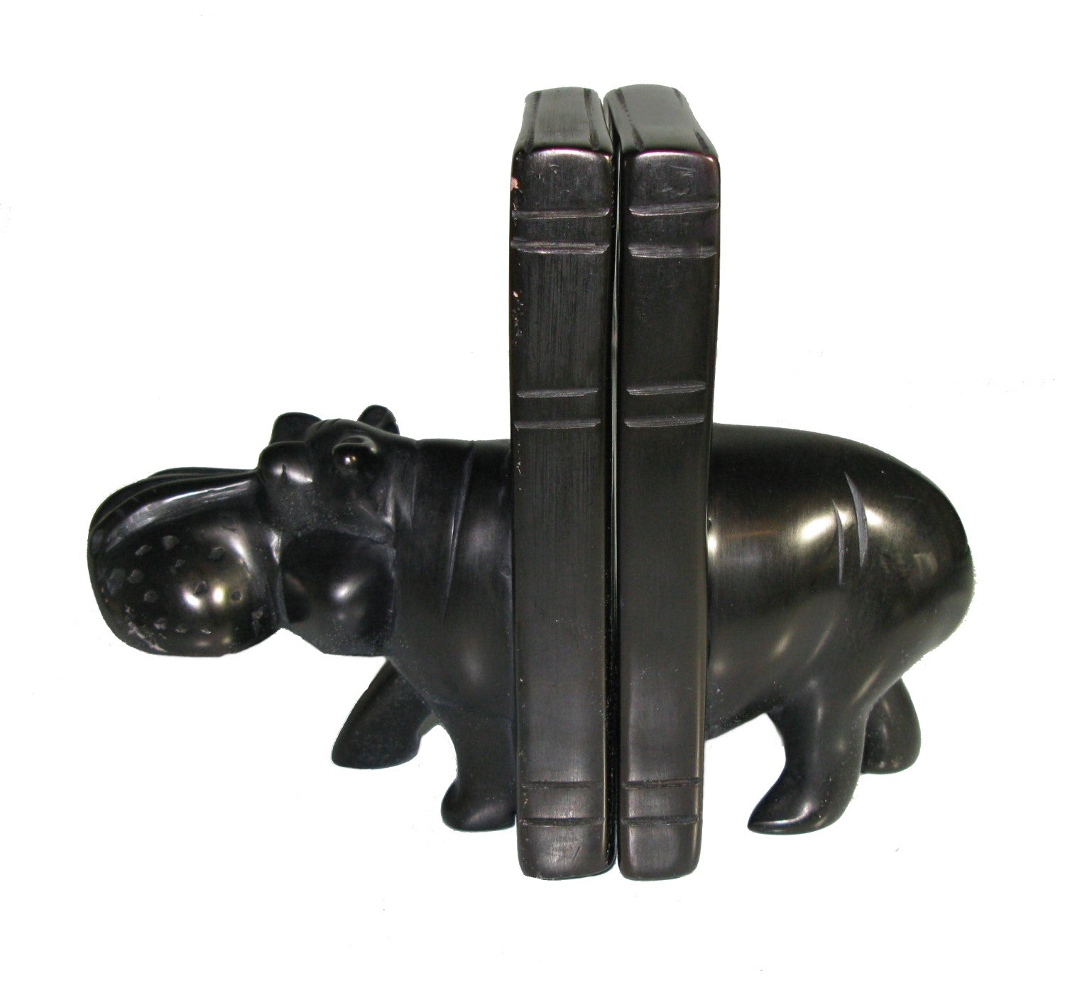African Wildlife Bookends // Stone Sculptures 15cm 1.7 kg // Elephant, Rhino, Giraffe, Lion, Hippo // Handcrafted in Stone with Story - card - FriendlyTradingCo