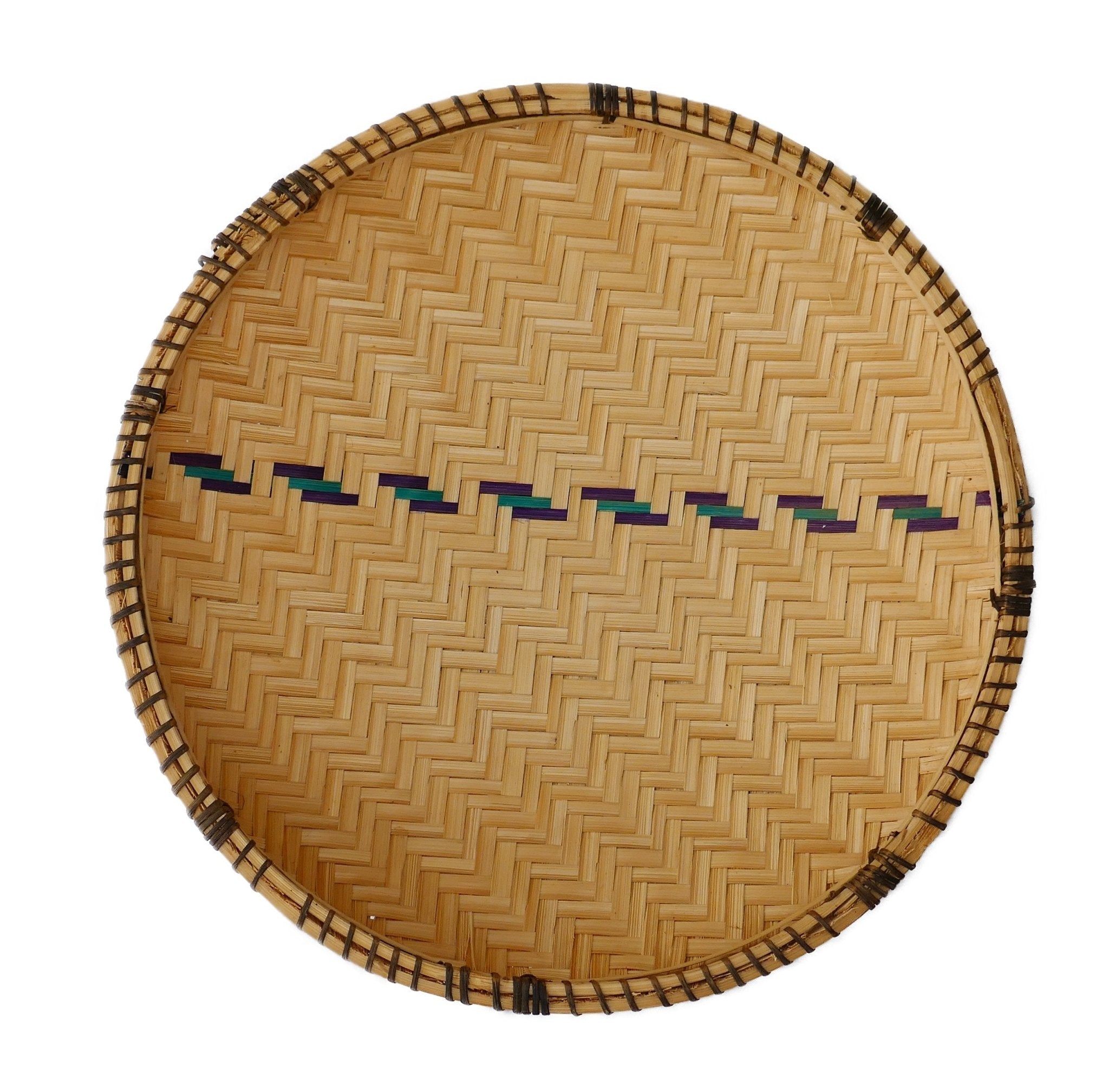 African Winnowing Reed Tray // Serving Basket 40 - 44 x 5 cm // Wall Decoration // Serving Platter Bread Snacks Fruit // Many designs - FriendlyTradingCo