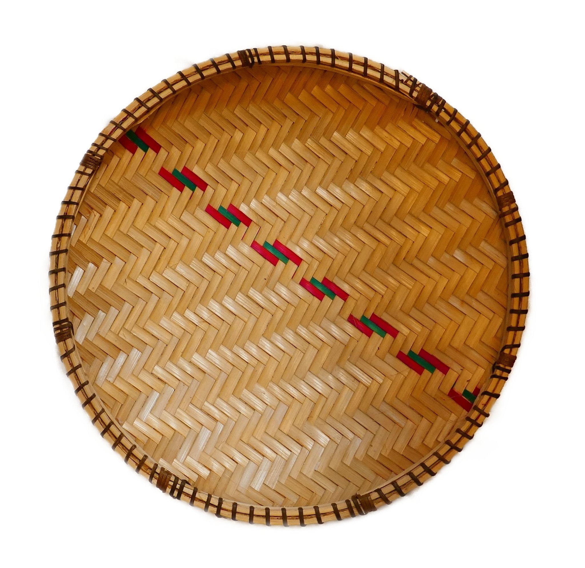 African Winnowing Reed Tray // Serving Basket 40 - 44 x 5 cm // Wall Decoration // Serving Platter Bread Snacks Fruit // Many designs - FriendlyTradingCo