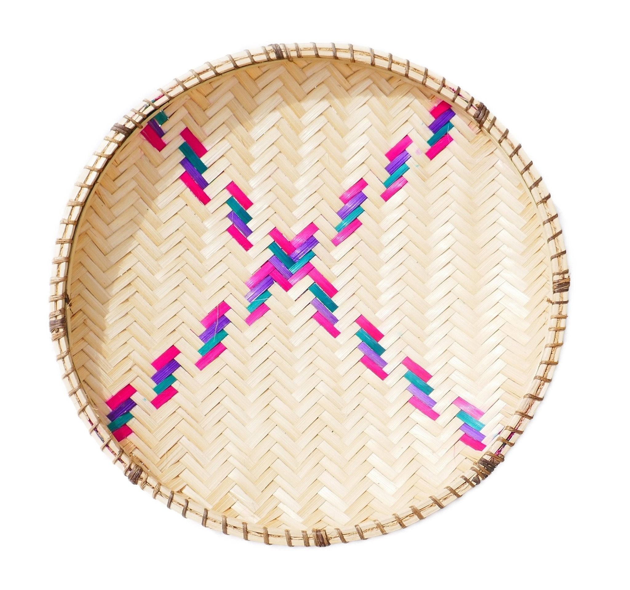 African Winnowing Reed Tray // Serving Basket 40 - 44 x 5 cm // Wall Decoration // Serving Platter Bread Snacks Fruit // Many designs - FriendlyTradingCo