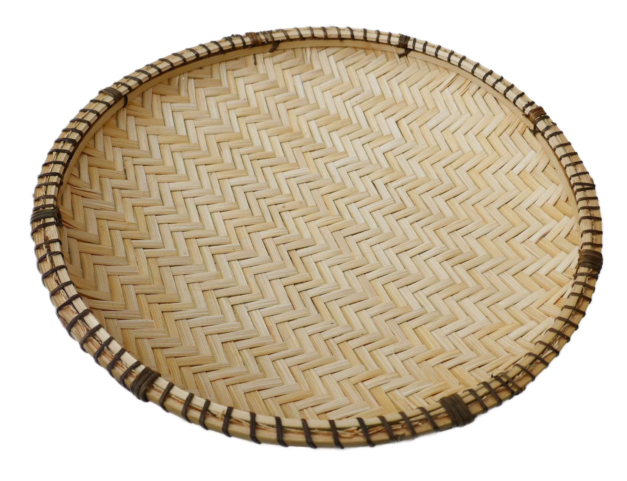 African Winnowing Reed Tray // Serving Basket 40 - 44 x 5 cm // Wall Decoration // Serving Platter Bread Snacks Fruit // Many designs - FriendlyTradingCo