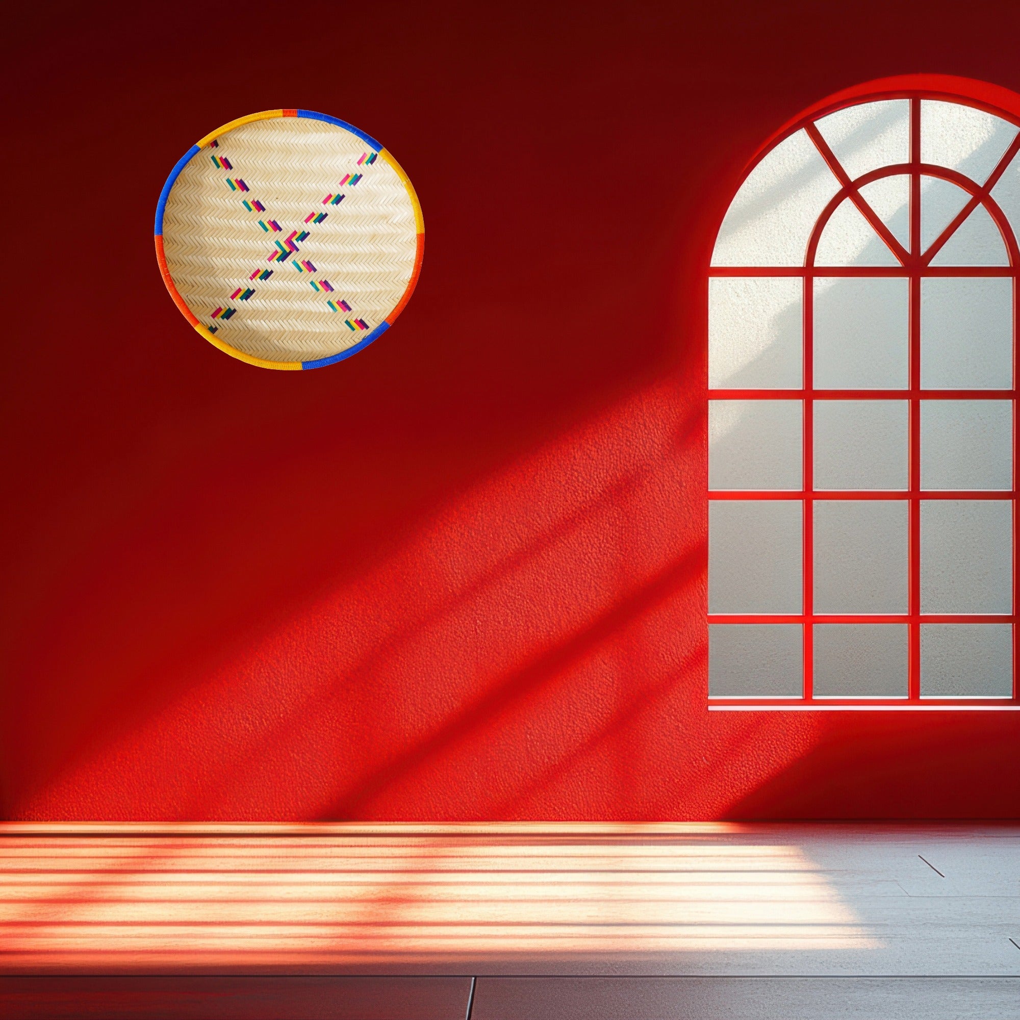 African Winnowing Reed Tray // Serving Basket 40 - 44 x 5 cm // Wall Decoration // Serving Platter Bread Snacks Fruit // Many designs - FriendlyTradingCo