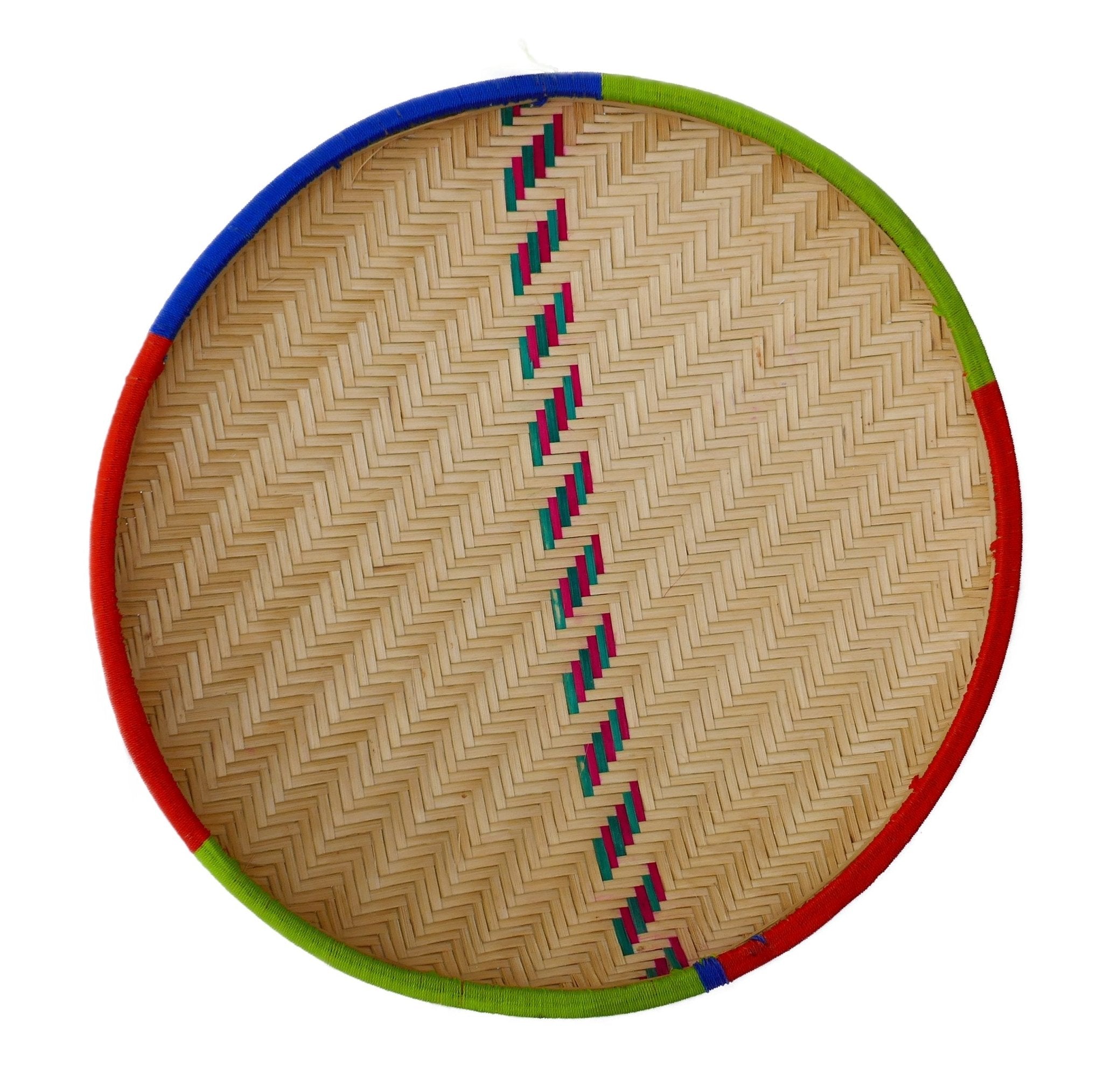 African Winnowing Reed Tray // Serving Basket 40 - 44 x 5 cm // Wall Decoration // Serving Platter Bread Snacks Fruit // Many designs - FriendlyTradingCo