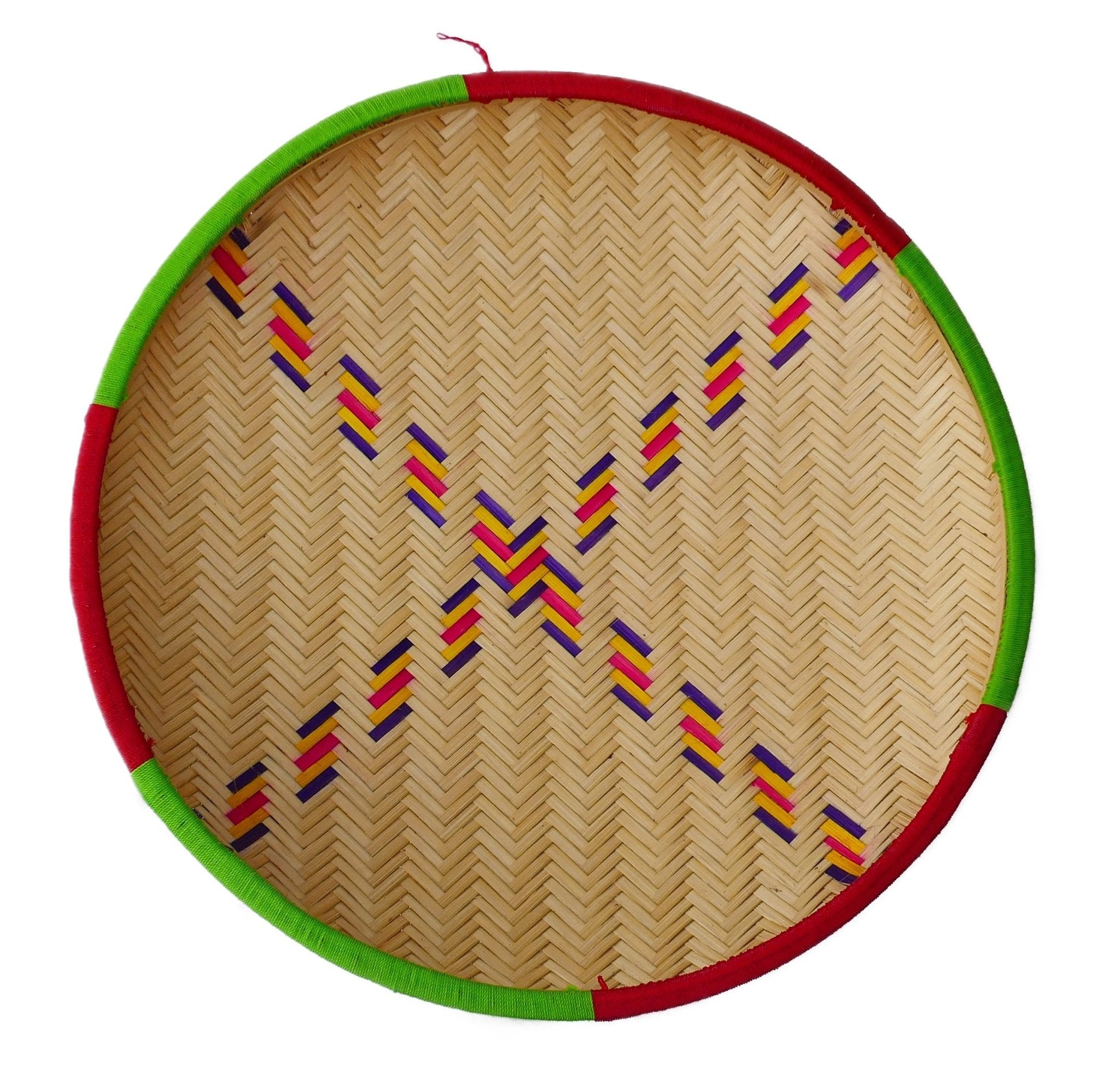 African Winnowing Reed Tray // Serving Basket 40 - 44 x 5 cm // Wall Decoration // Serving Platter Bread Snacks Fruit // Many designs - FriendlyTradingCo