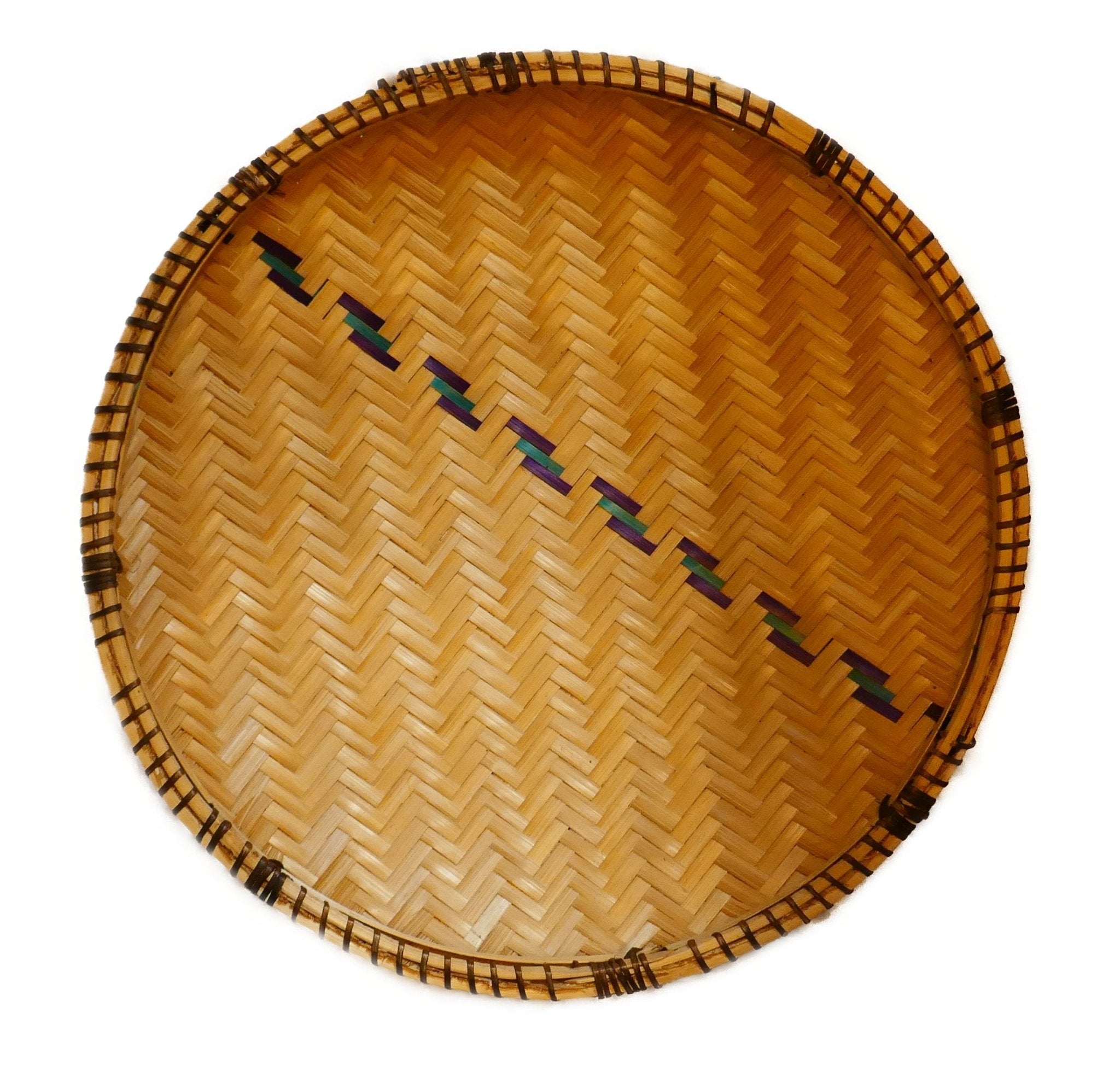 African Winnowing Reed Tray // Serving Basket 40 - 44 x 5 cm // Wall Decoration // Serving Platter Bread Snacks Fruit // Many designs - FriendlyTradingCo