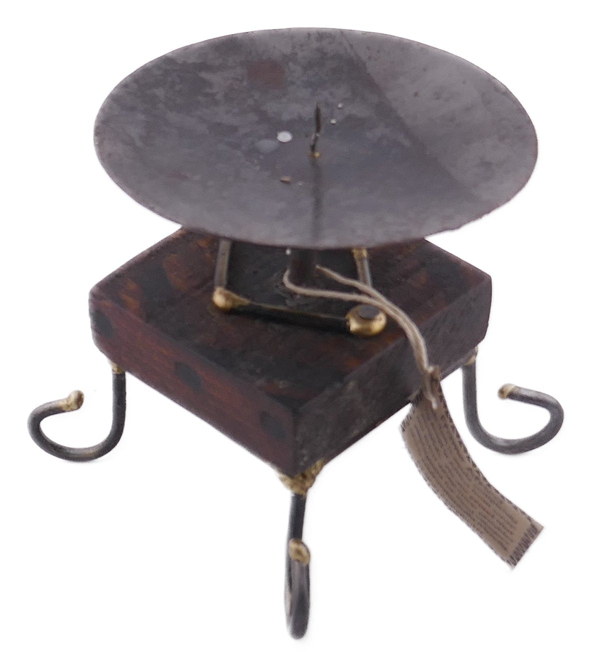 African Wood & Metal Tealight and Candle Holder // Handcrafted // with Story - card - FriendlyTradingCo