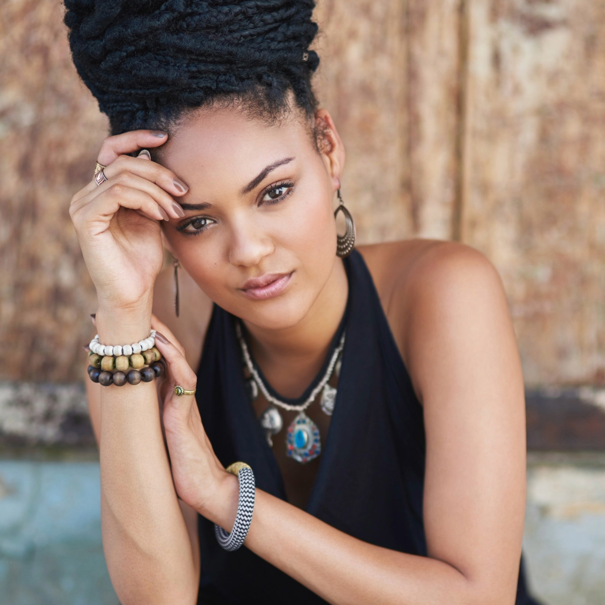 African wooden Bangles // 7 cm across (internal size) // 3 colourful designs // Hand made in Senegal, West Africa // with orange Presentation Pouch - FriendlyTradingCo