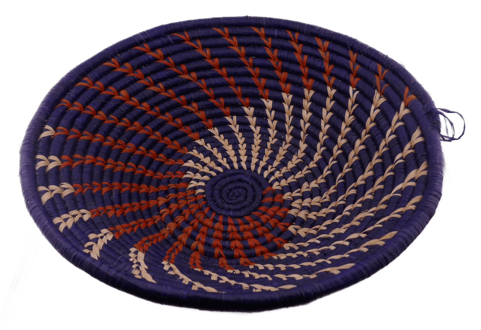 African Woven Basket - Handcrafted Fruit Bowl, 30cm, Black or Brown - FriendlyTradingCo