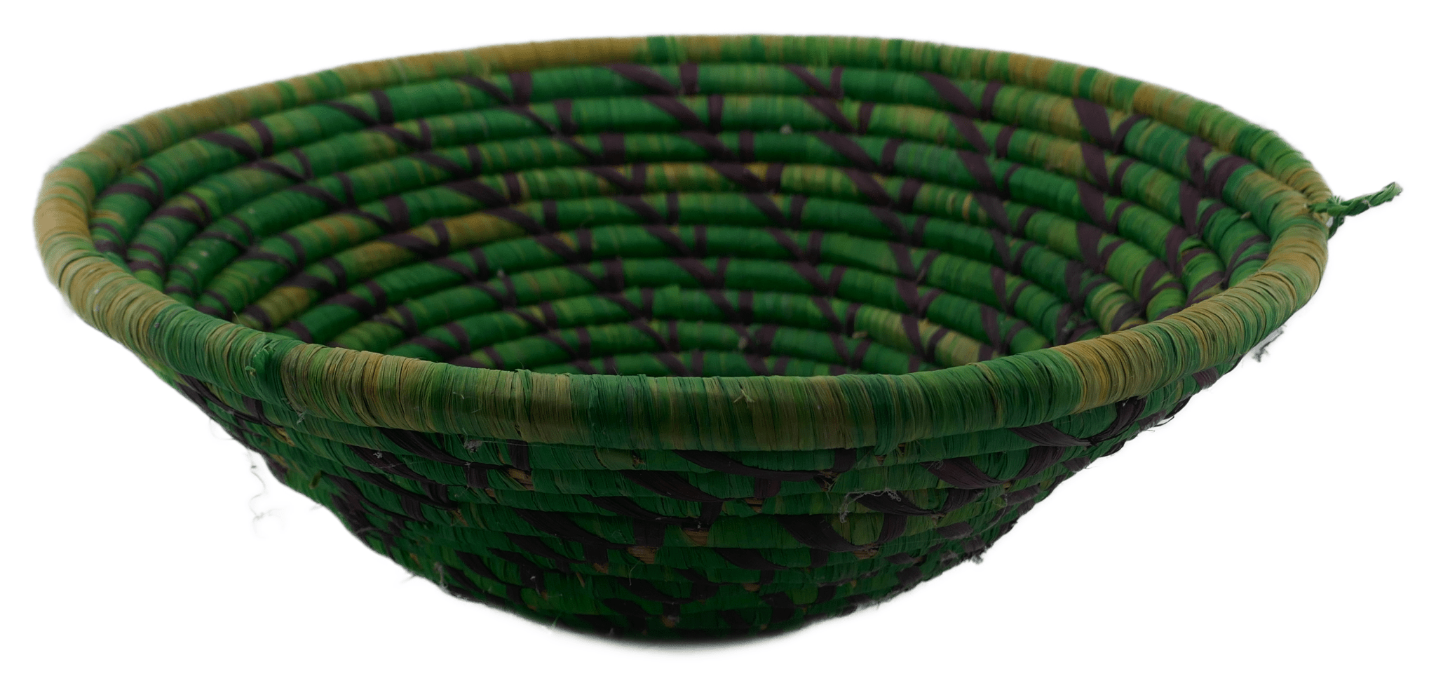 African Woven Basket - Handcrafted Fruit Bowl, 30cm, Black or Brown - FriendlyTradingCo