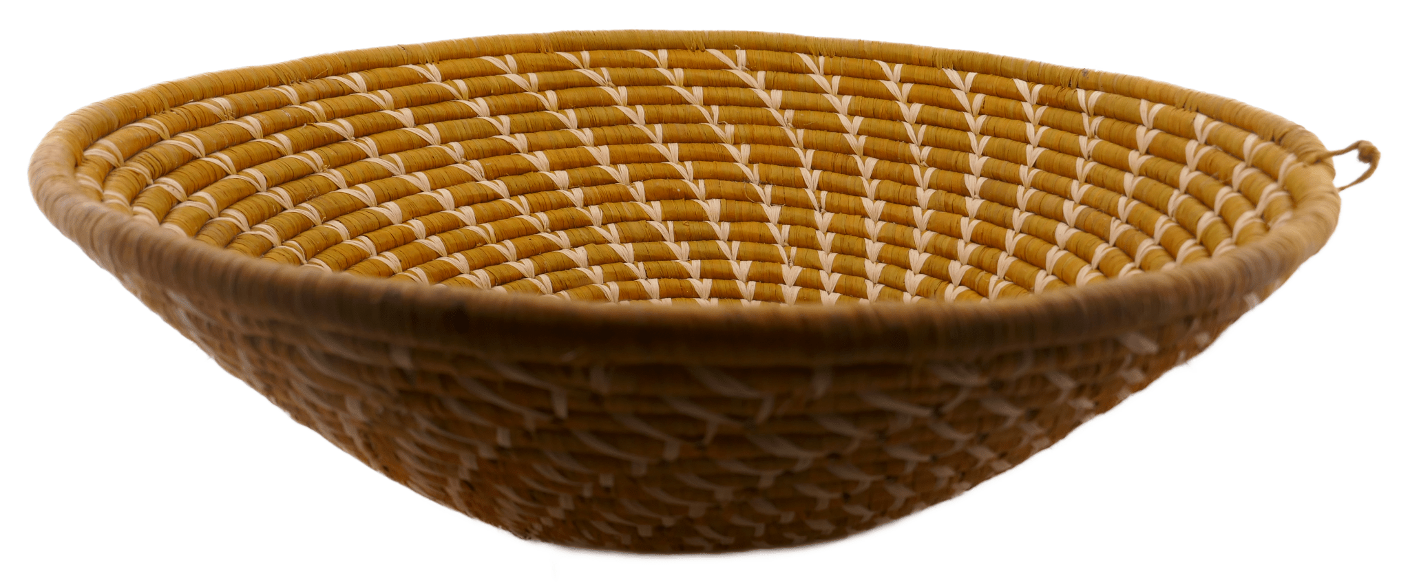 African Woven Basket - Handcrafted Fruit Bowl, 30cm, Black or Brown - FriendlyTradingCo