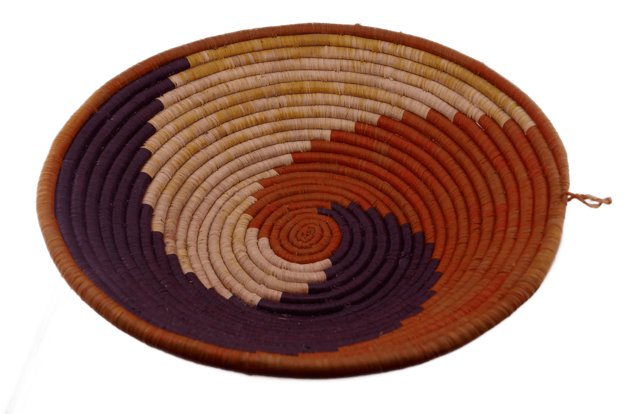 African Woven Basket - Handcrafted Fruit Bowl, 30cm, Black or Brown - FriendlyTradingCo