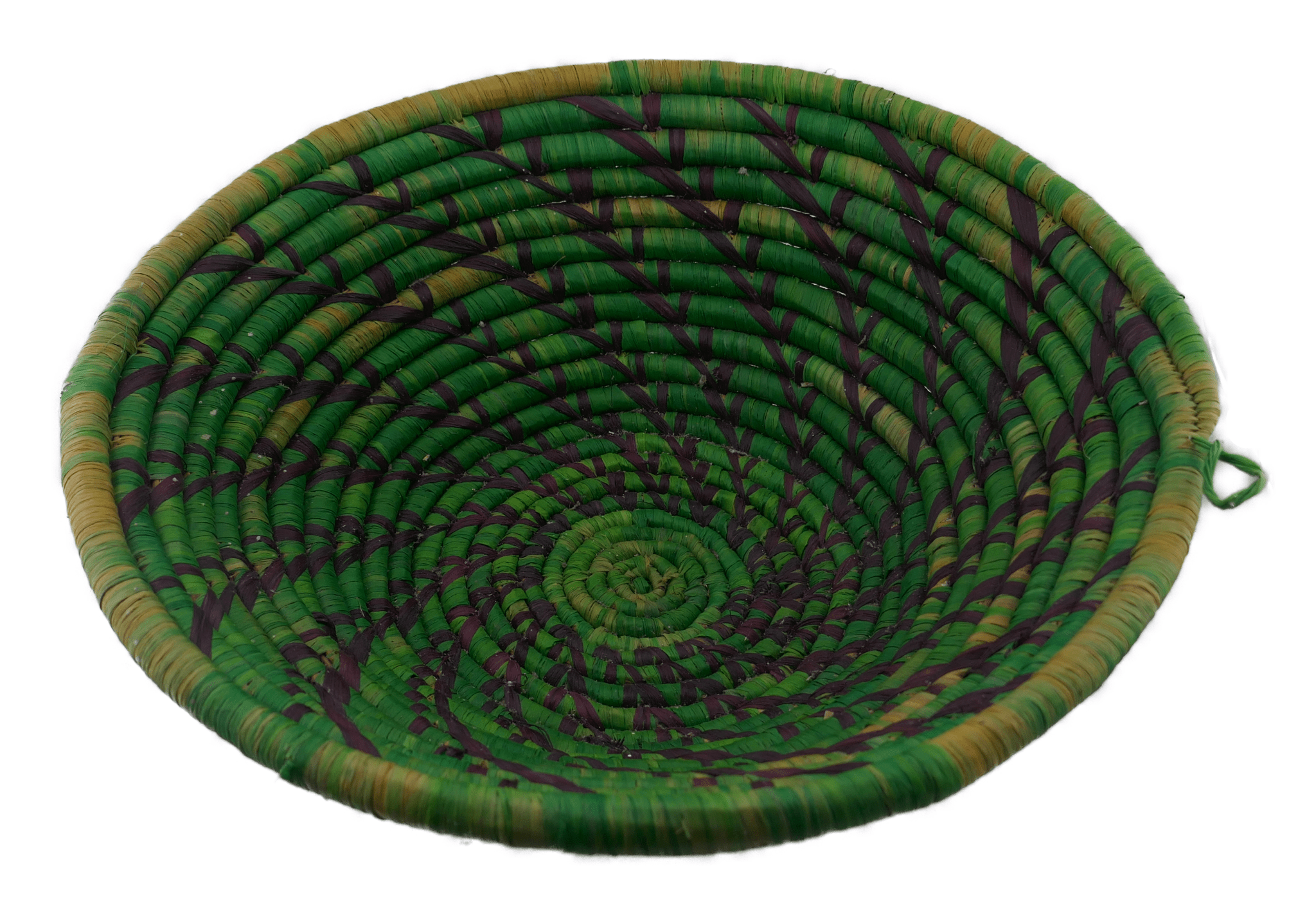 African Woven Basket - Handcrafted Fruit Bowl, 30cm, Black or Brown - FriendlyTradingCo