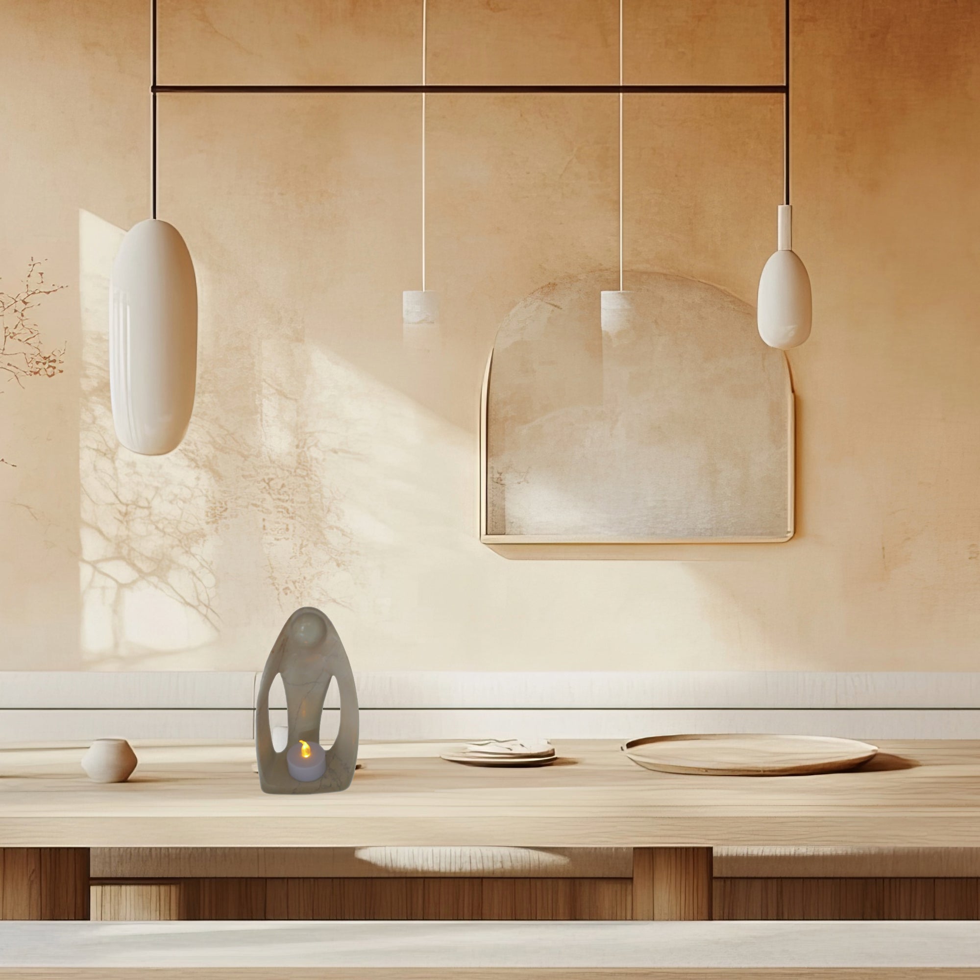 Angel Design Tealight Candle Lamp hand made 16cm with Storycard - FriendlyTradingCo