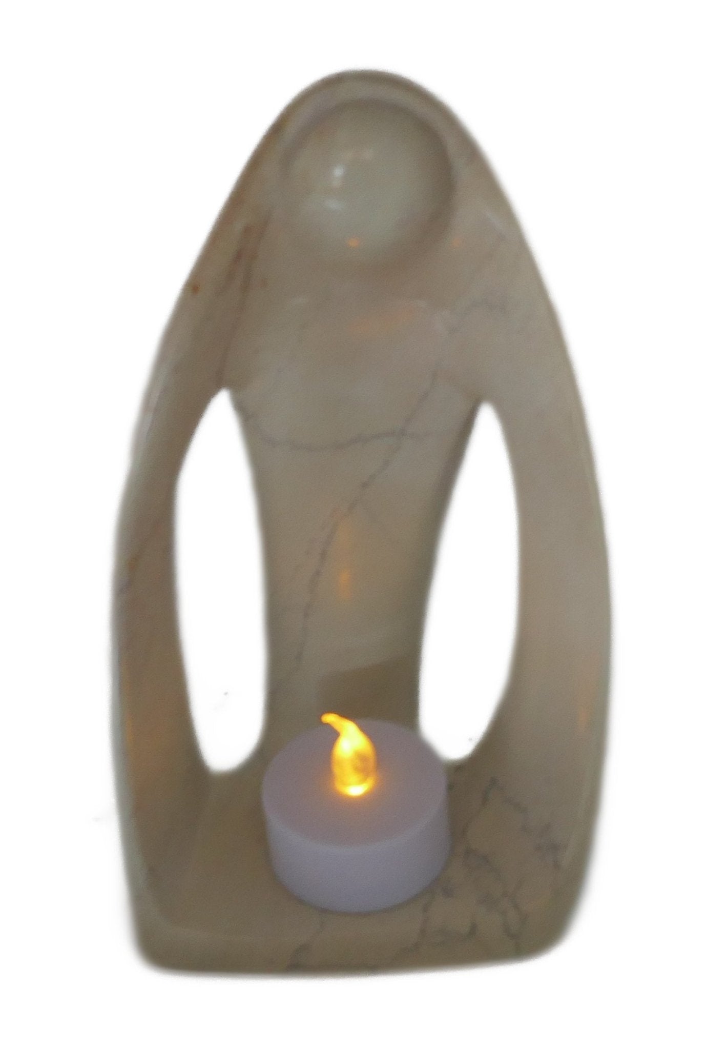 Angel Design Tealight Candle Lamp hand made 16cm with Storycard - FriendlyTradingCo